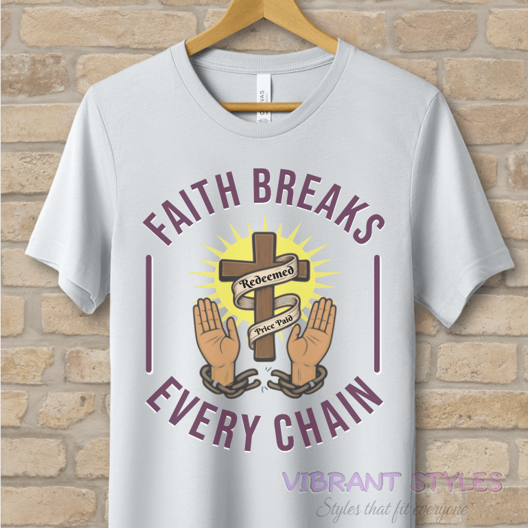 Graphic & Text T-Shirts Faith Sets You Free Tee - Vibrant Styles
