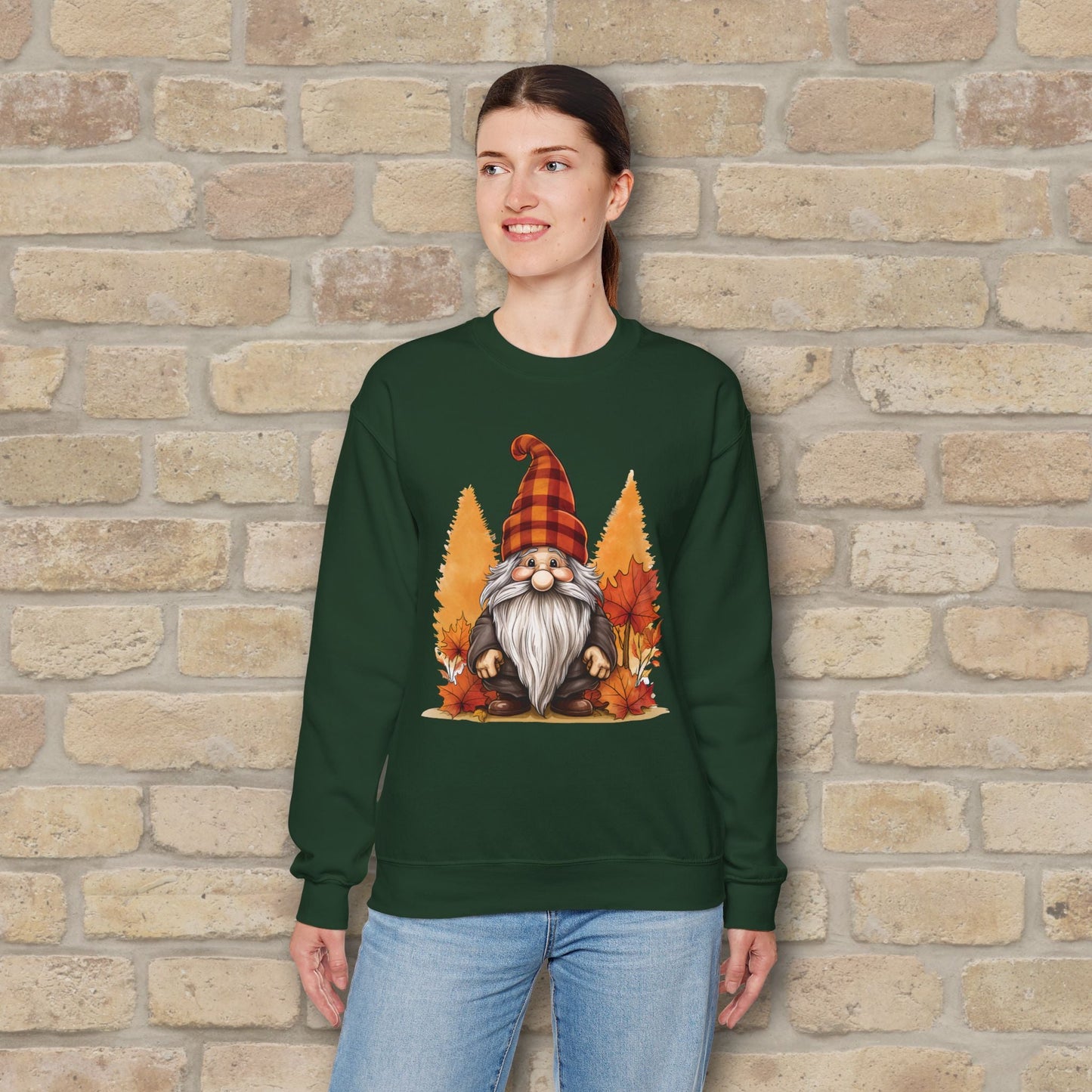 Graphic Only Fall Gnome Sweatshirt - Vibrant Styles