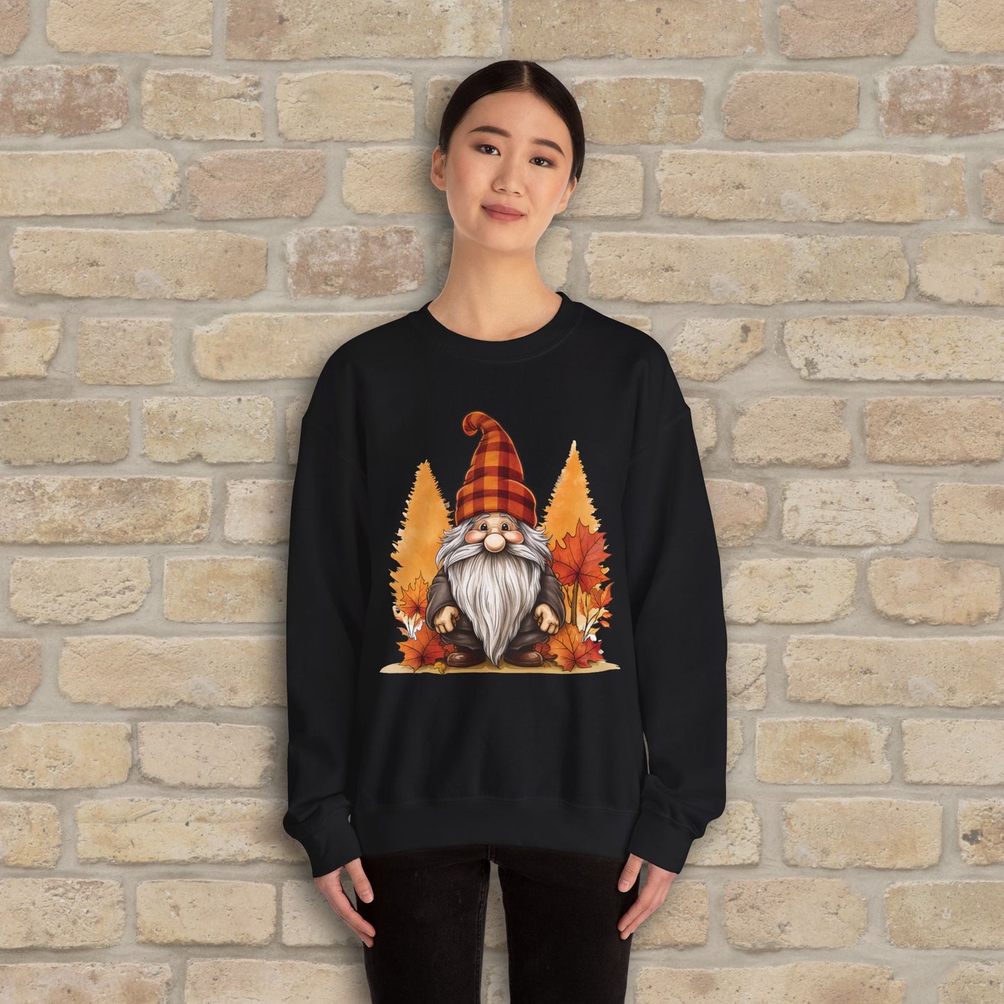 Graphic Only Fall Gnome Sweatshirt - Vibrant Styles
