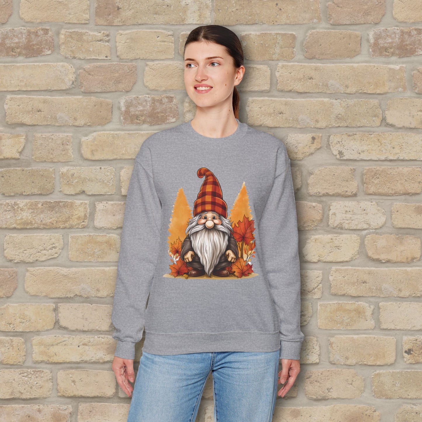 Graphic Only Fall Gnome Sweatshirt - Vibrant Styles