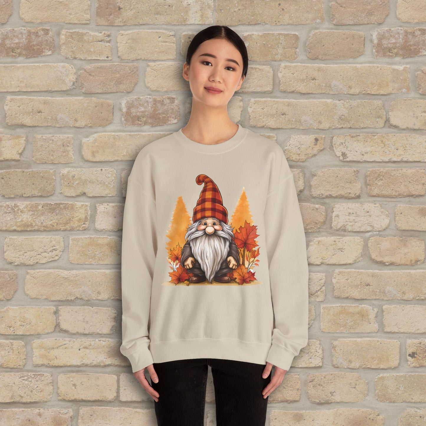 Graphic Only Fall Gnome Sweatshirt - Vibrant Styles