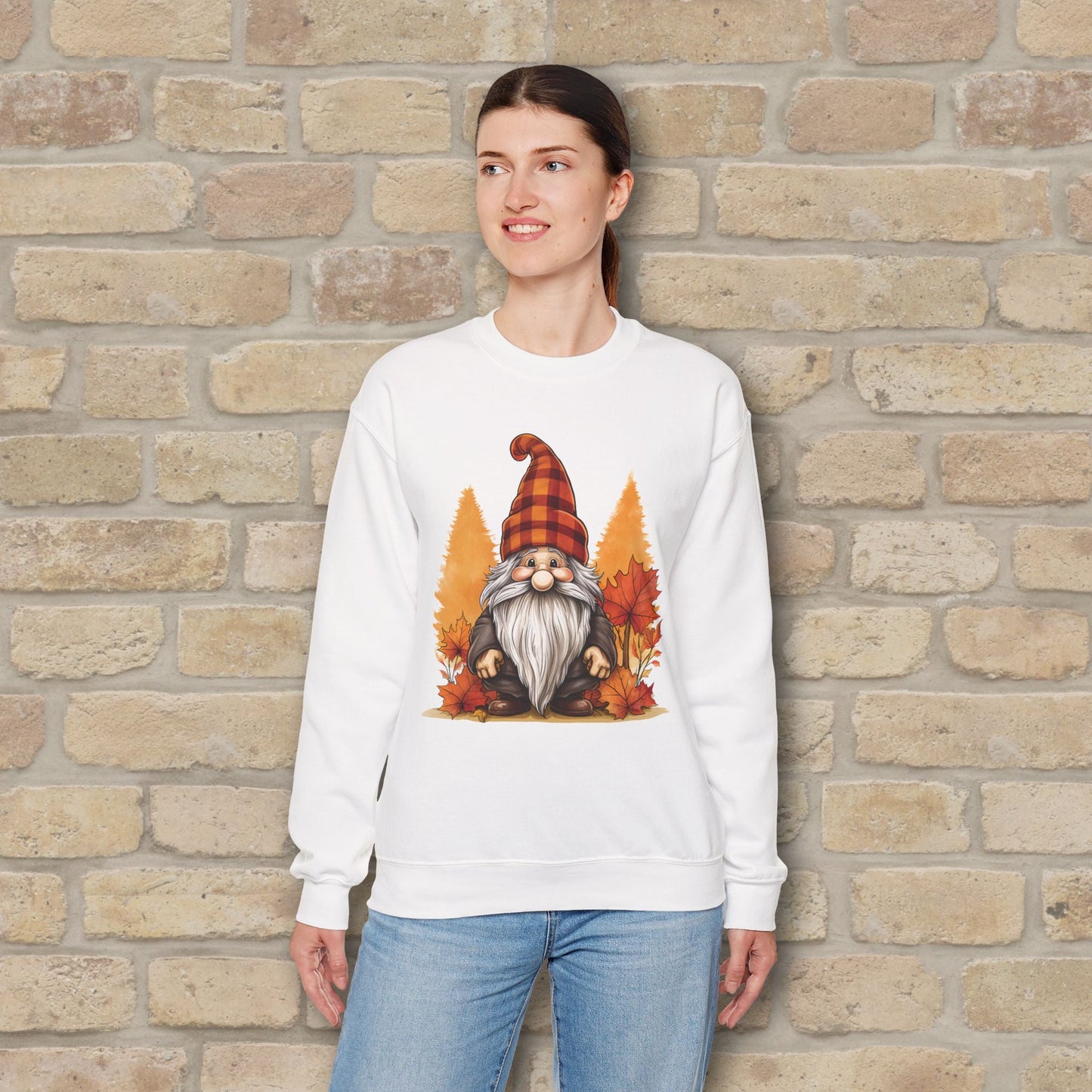 Graphic Only Fall Gnome Sweatshirt - Vibrant Styles