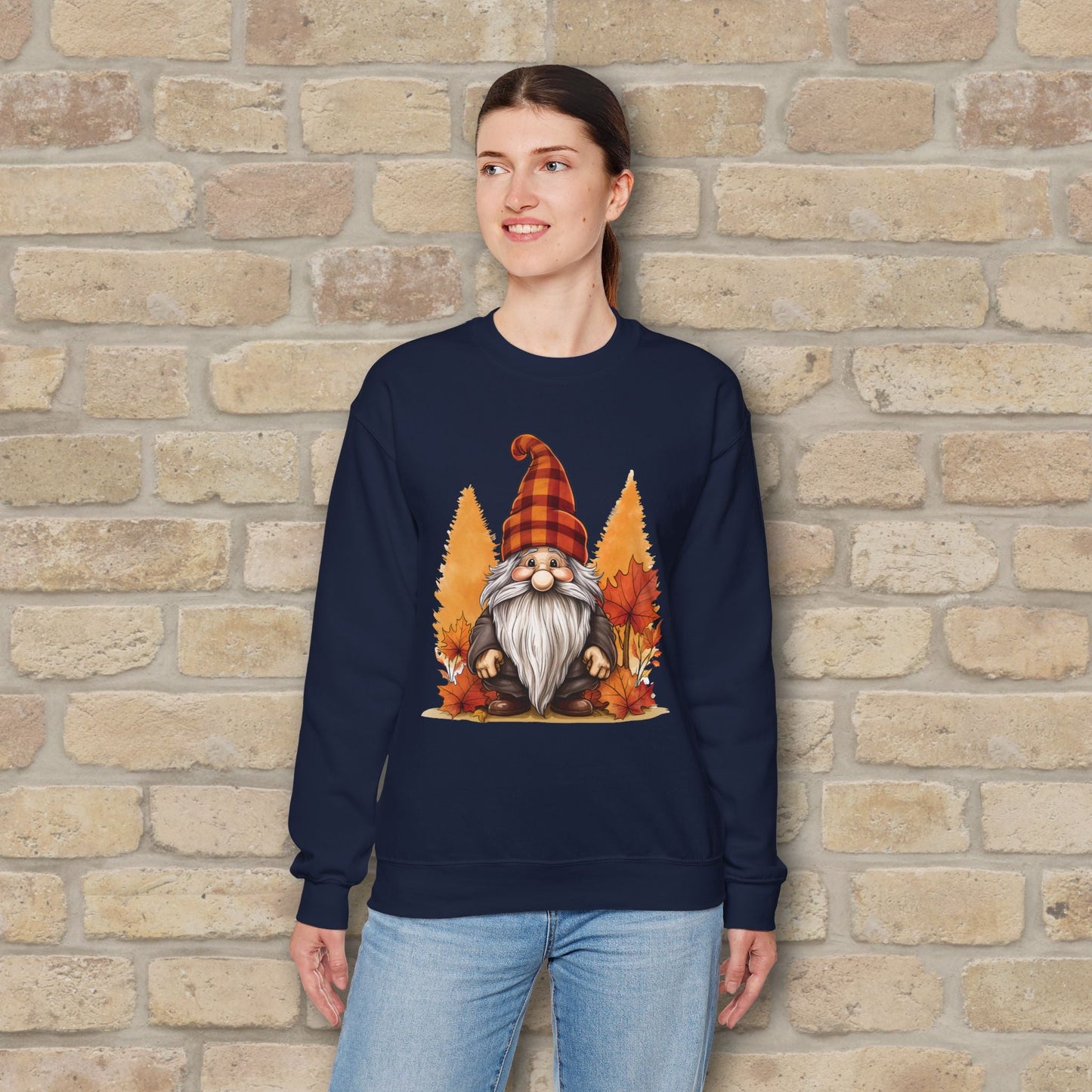 Graphic Only Fall Gnome Sweatshirt - Vibrant Styles