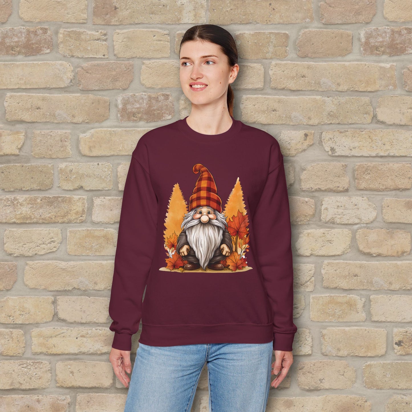 Graphic Only Fall Gnome Sweatshirt - Vibrant Styles
