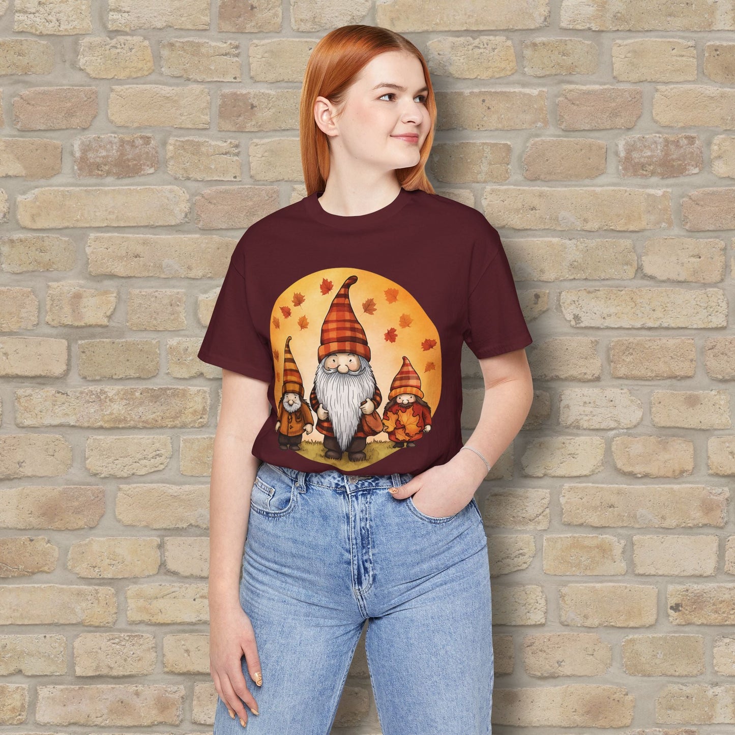 Graphic Only Fall Gnomes Tee - Vibrant Styles