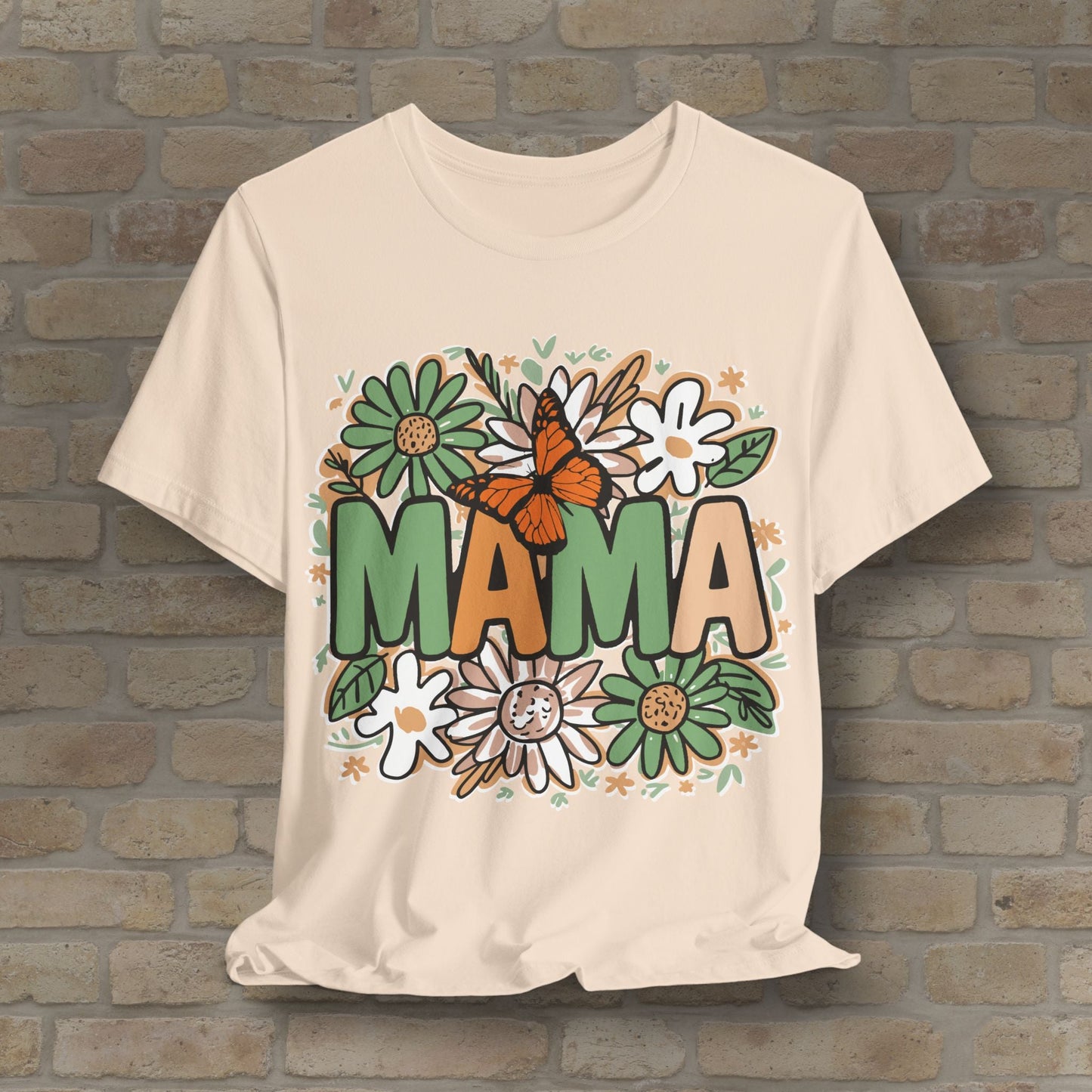 T-Shirt Floral Mama with Butterfly Tee - Vibrant Styles