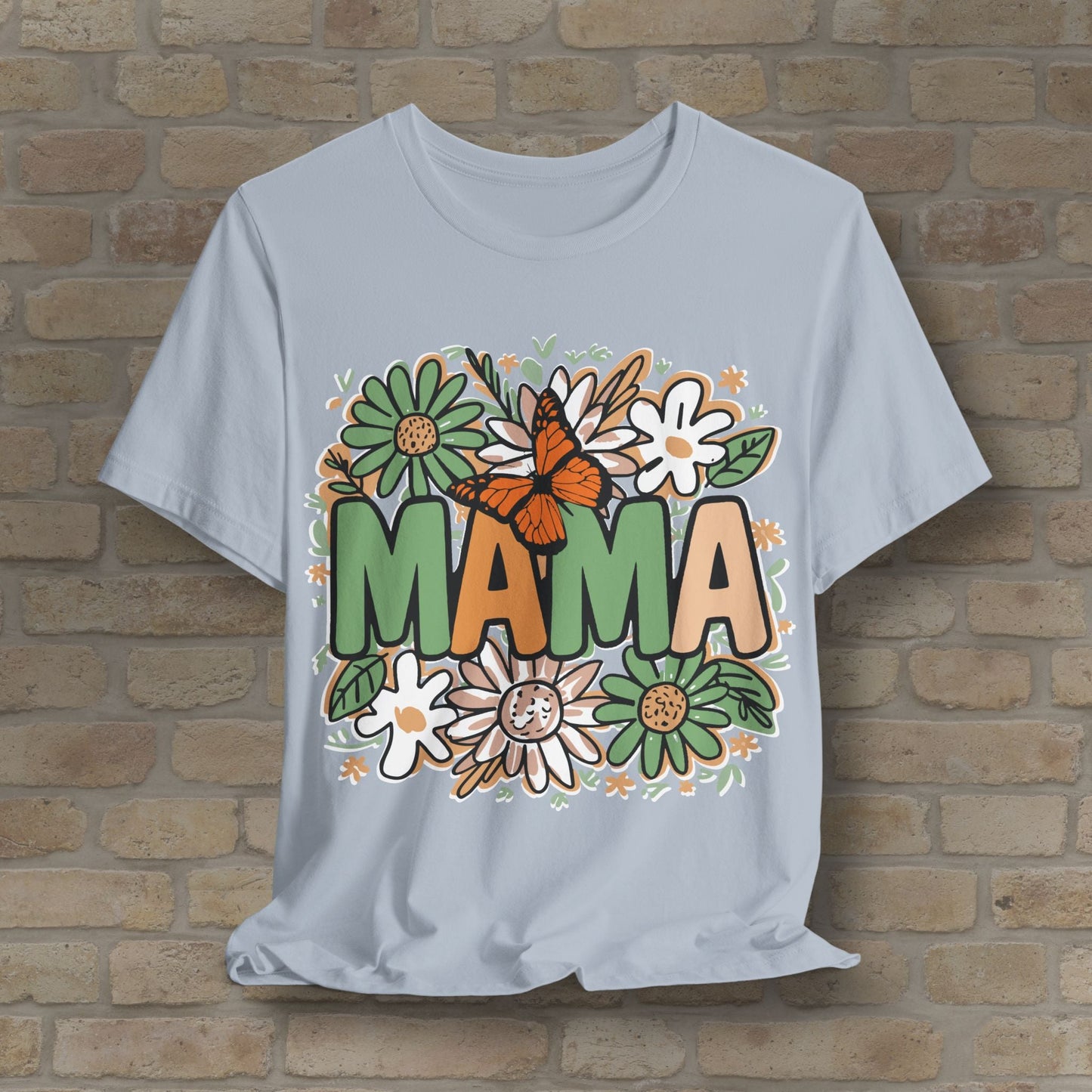 T-Shirt Floral Mama with Butterfly Tee - Vibrant Styles