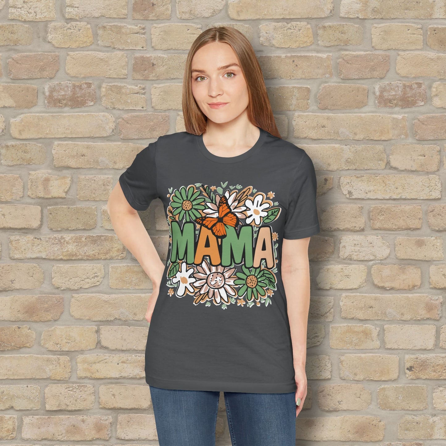 T-Shirt Floral Mama with Butterfly Tee - Vibrant Styles