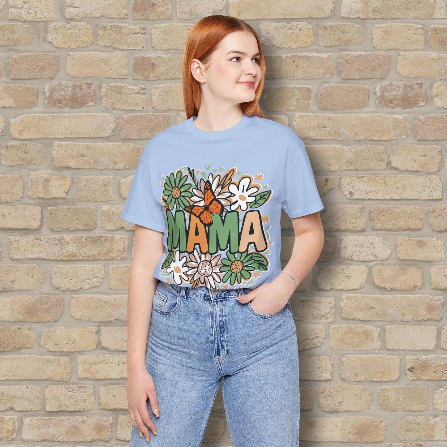 T-Shirt Floral Mama with Butterfly Tee - Vibrant Styles