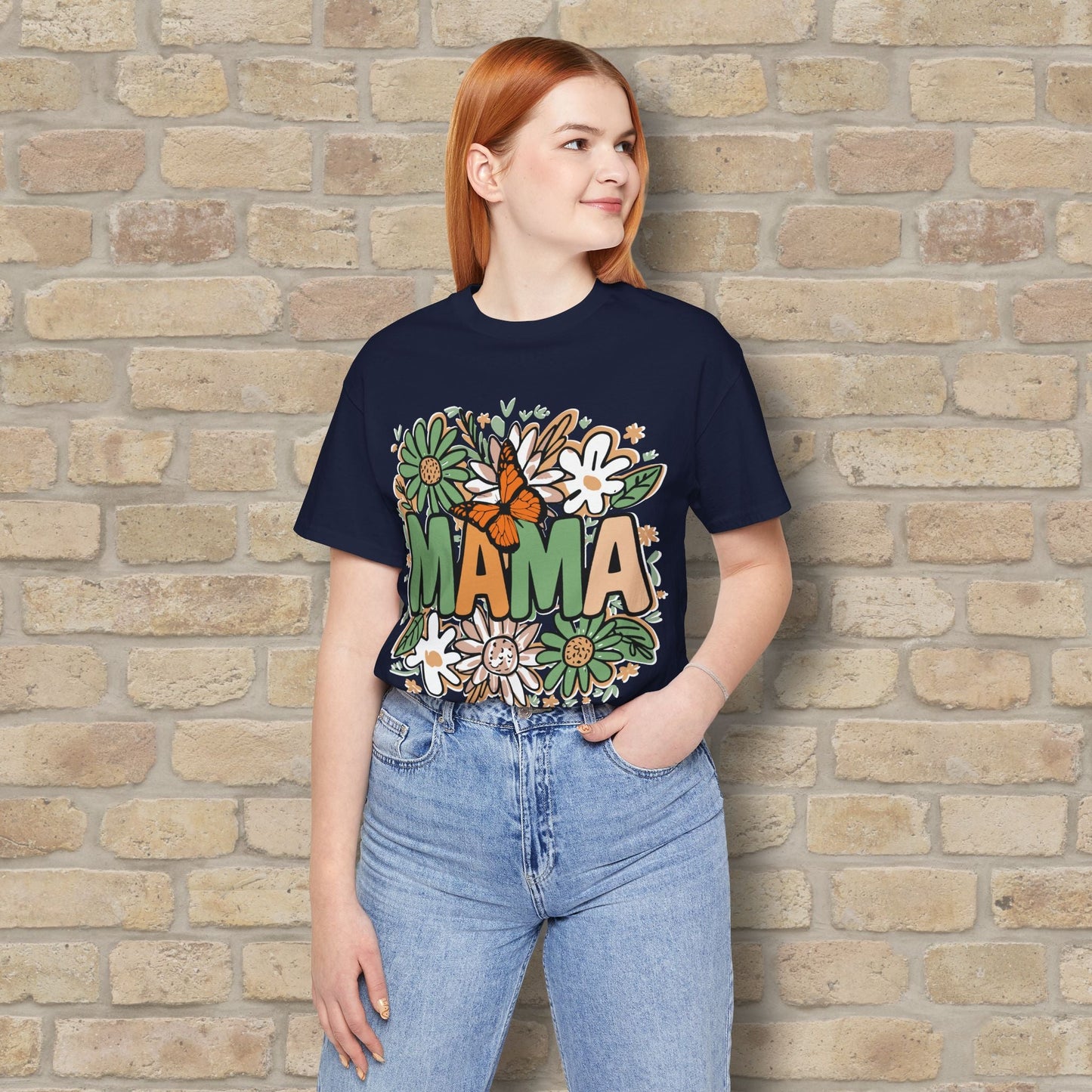 T-Shirt Floral Mama with Butterfly Tee - Vibrant Styles