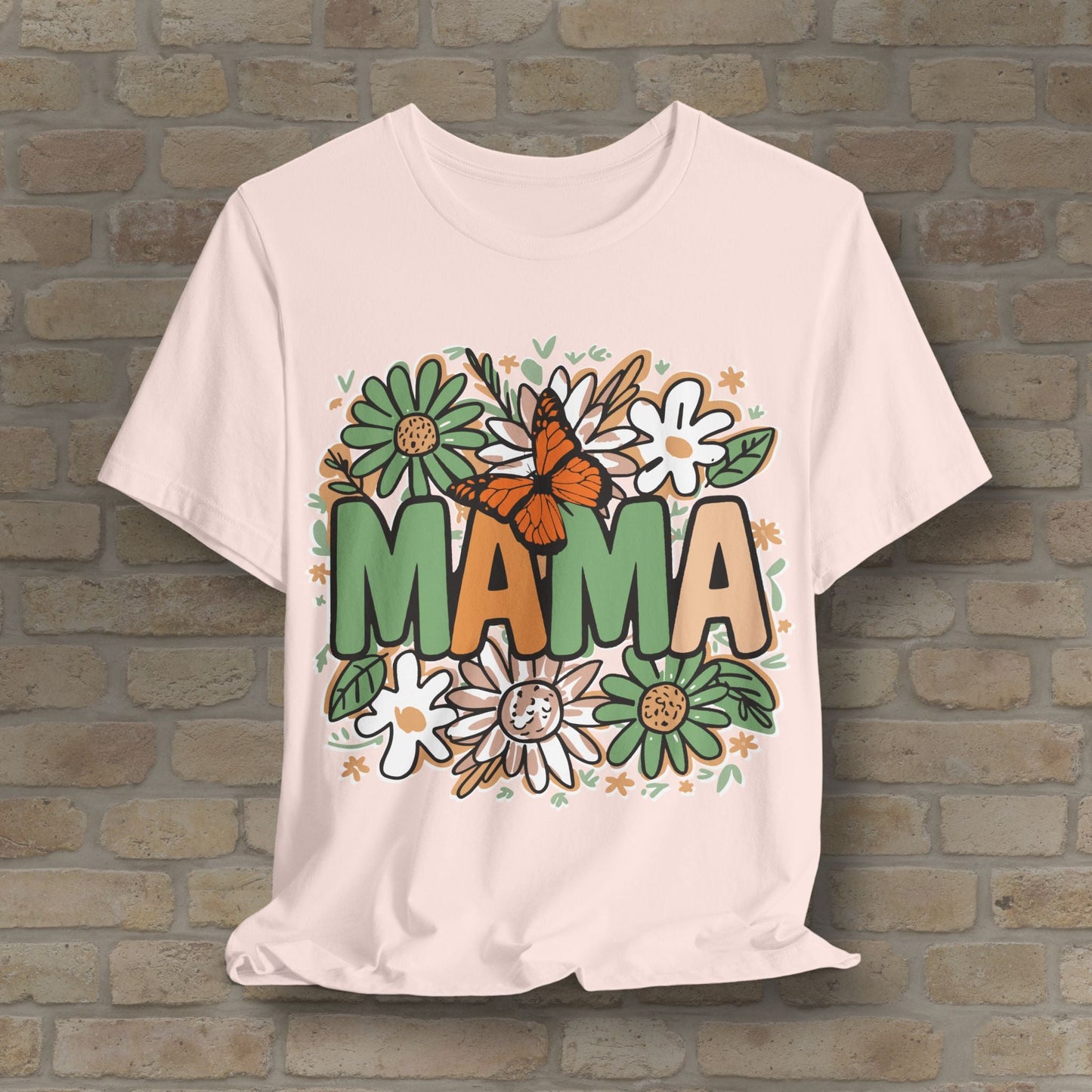 T-Shirt Floral Mama with Butterfly Tee - Vibrant Styles