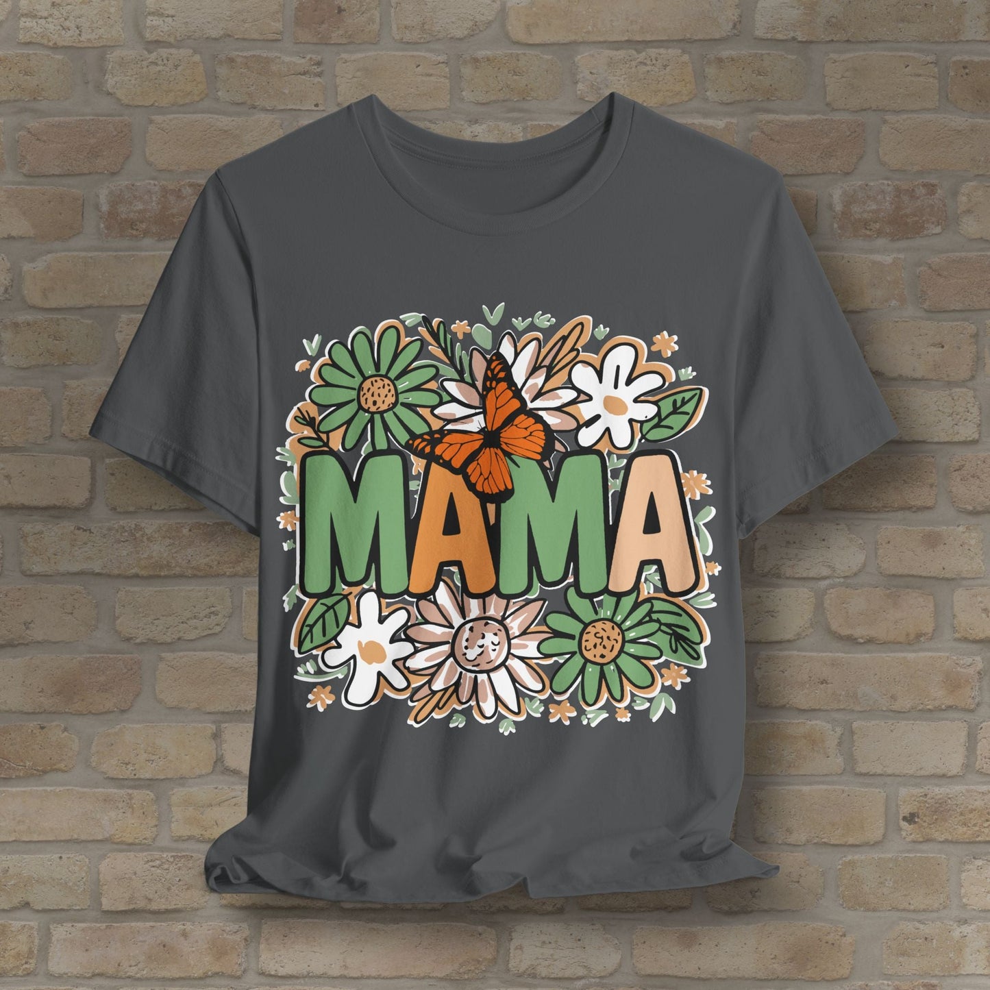 T-Shirt Floral Mama with Butterfly Tee - Vibrant Styles
