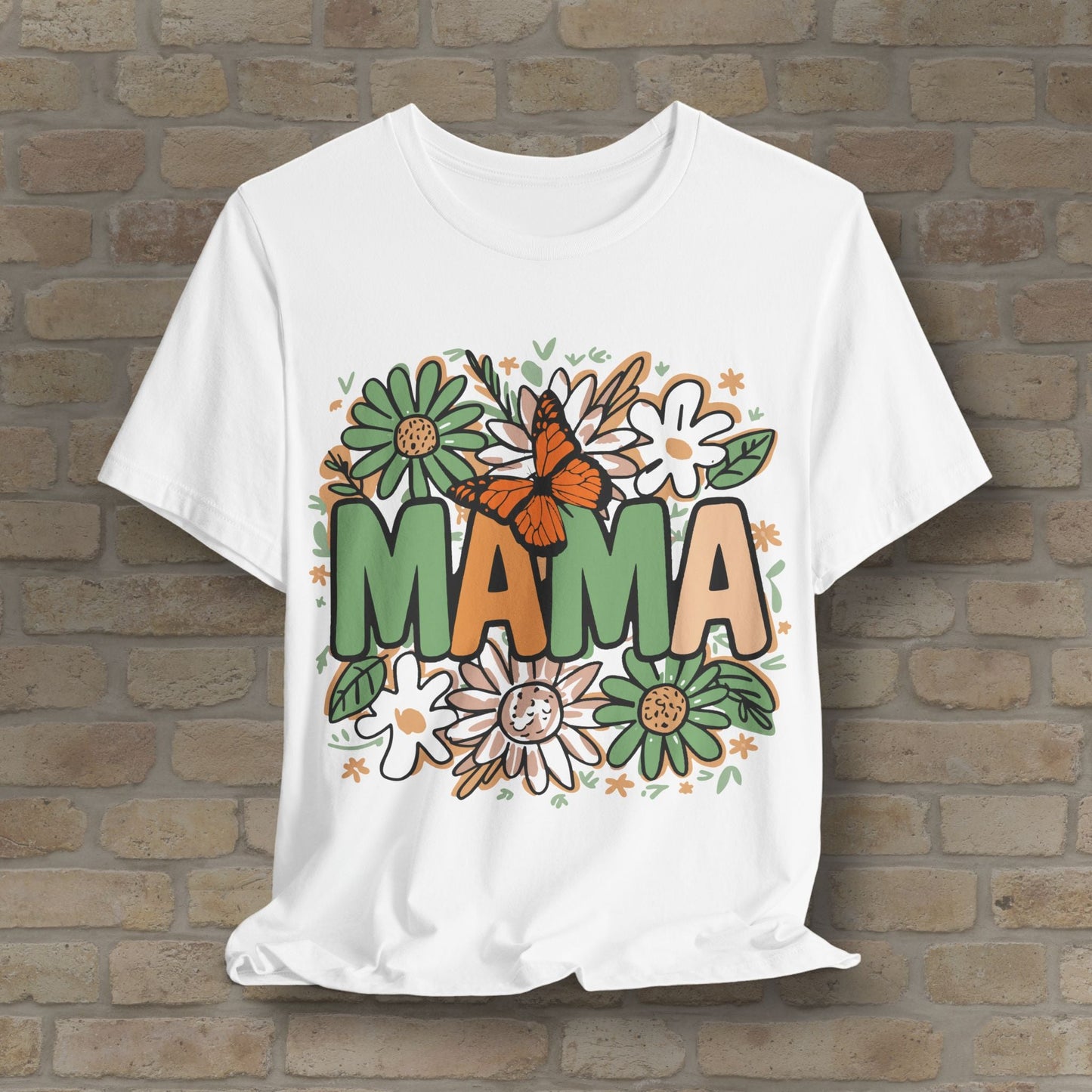 T-Shirt Floral Mama with Butterfly Tee - Vibrant Styles