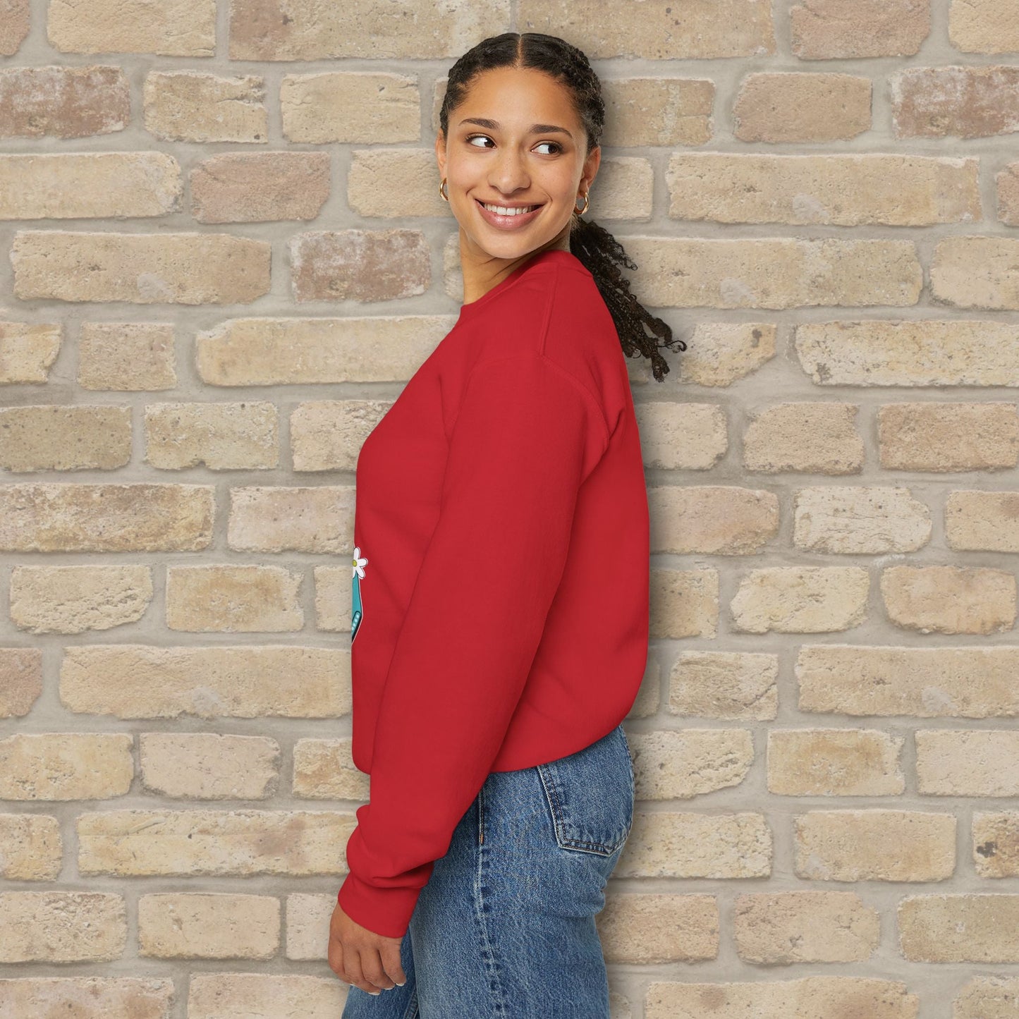 Graphic & Text Floral Rainbow Mama Sweatshirt - Vibrant Styles