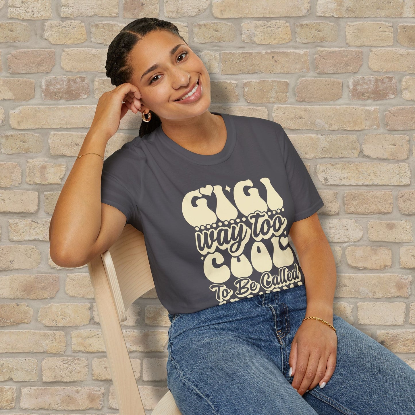 T-Shirt Gigi Tee – Way Too Cool to Be Called Grandma - Vibrant Styles