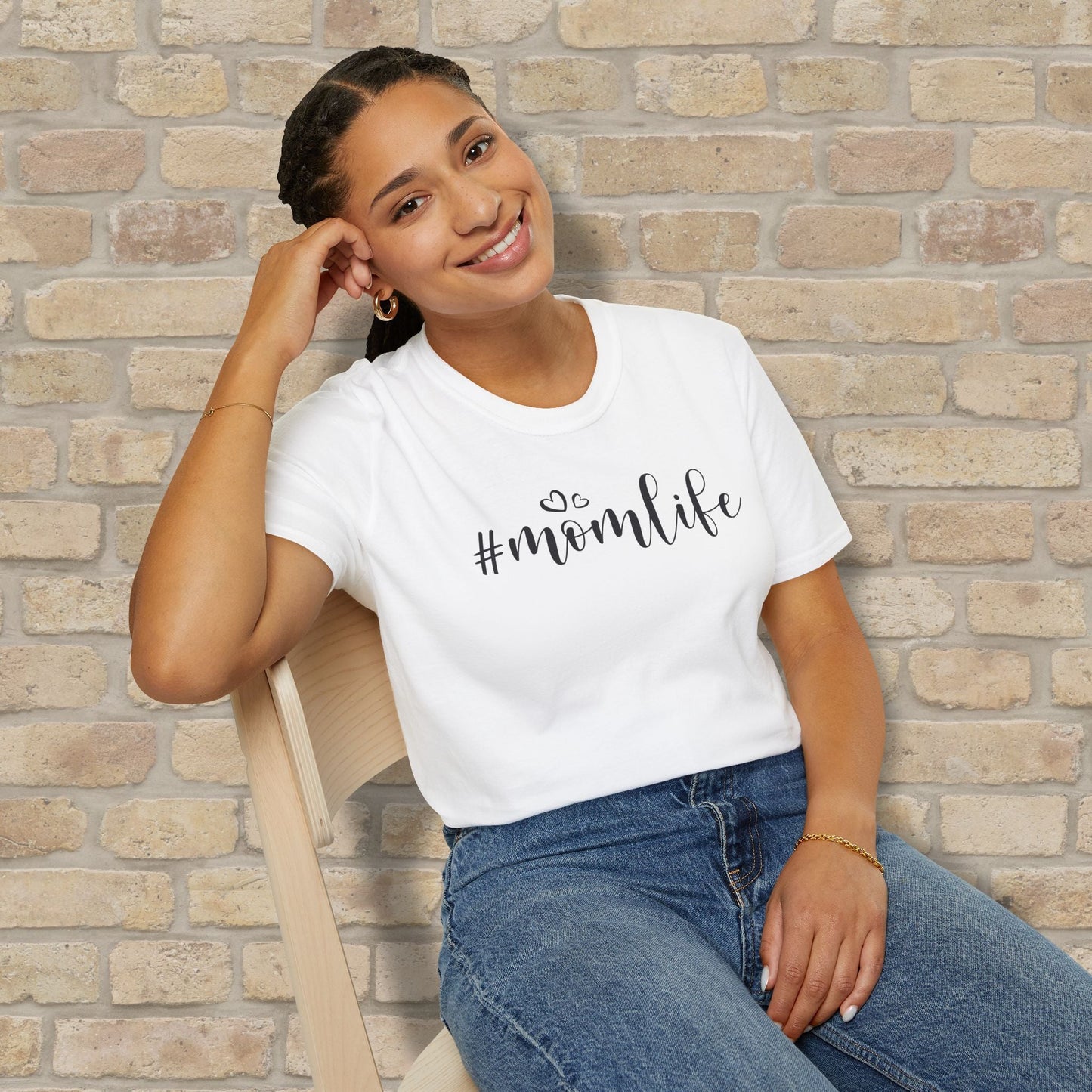 Mostly Text T-Shirts Hashtag Mom Life Tee - Vibrant Styles