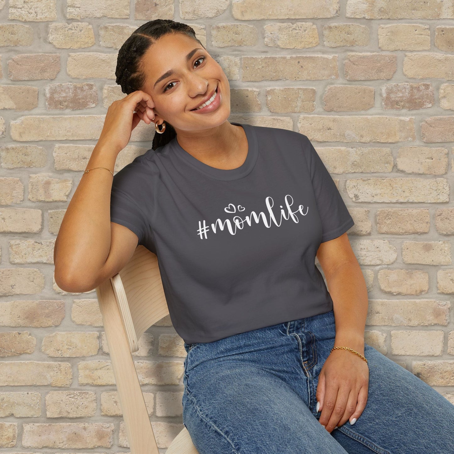 Mostly Text T-Shirts Hashtag Mom Life Tee - Vibrant Styles