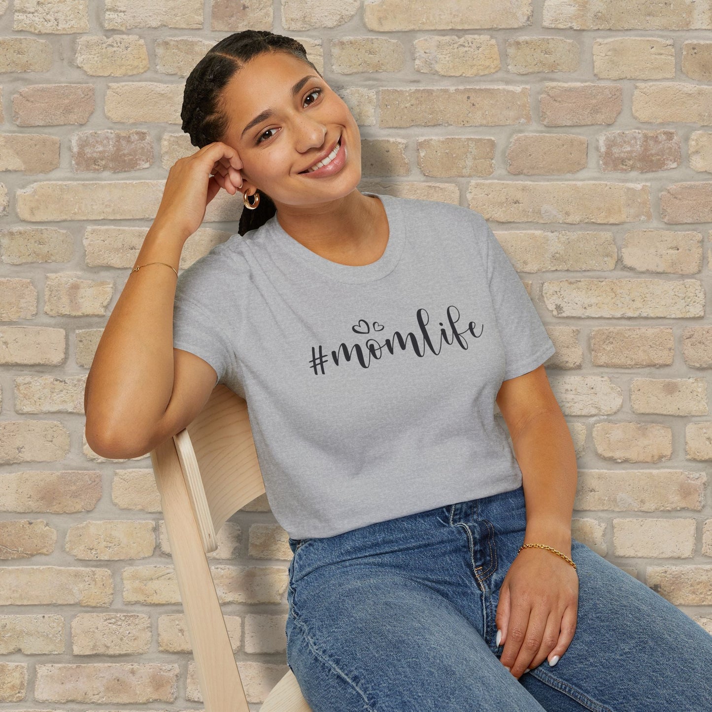 Mostly Text T-Shirts Hashtag Mom Life Tee - Vibrant Styles