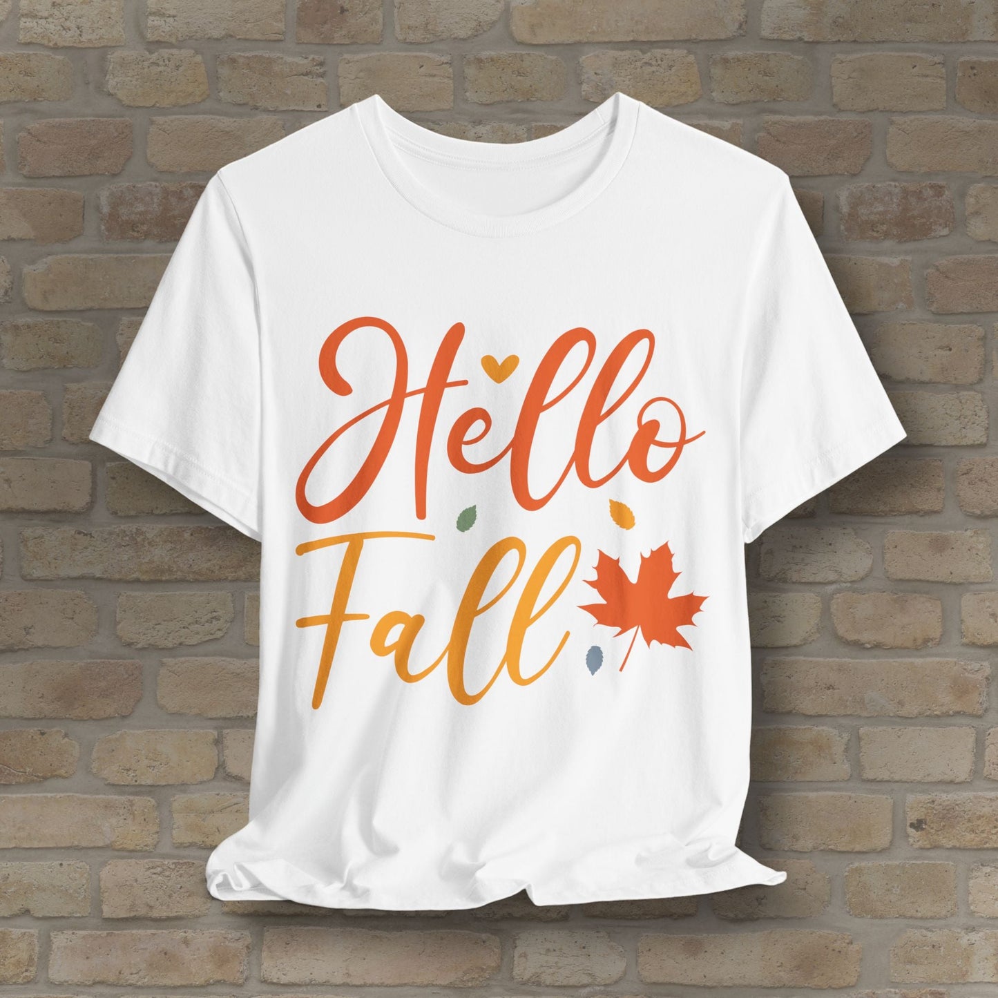 Mostly Text Hello Fall Tee - Vibrant Styles