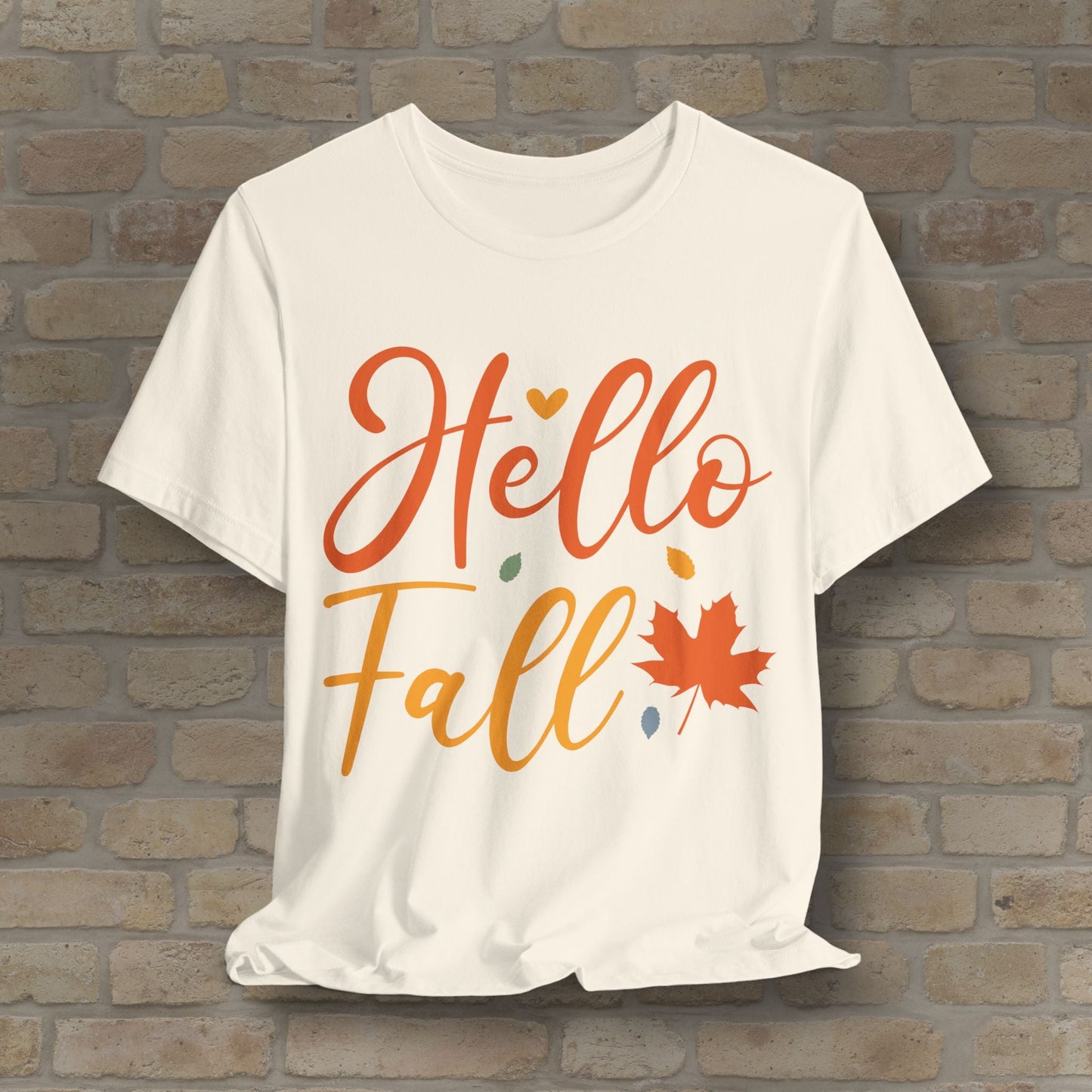 Mostly Text Hello Fall Tee - Vibrant Styles