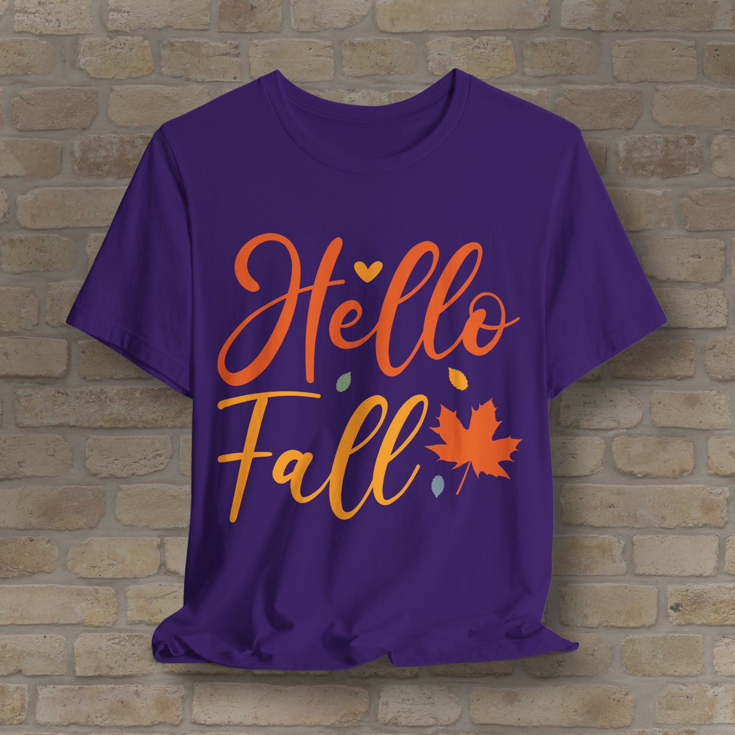 Mostly Text Hello Fall Tee - Vibrant Styles