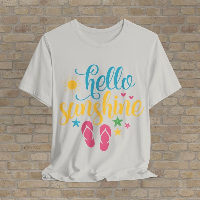 Mostly Text T-Shirts Hello Sunshine Tee - Vibrant Styles