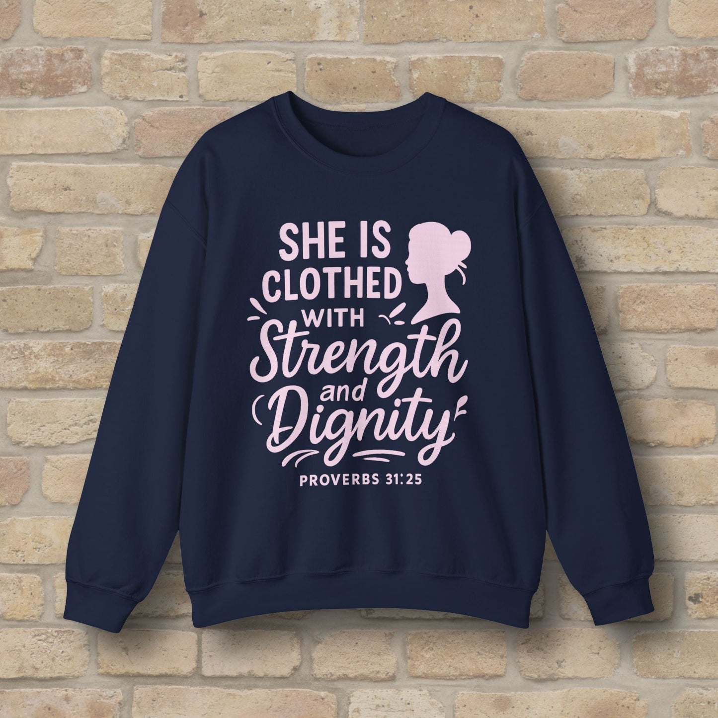 Mostly Text Her Dignified Strength Sweatshirt - Vibrant Styles
