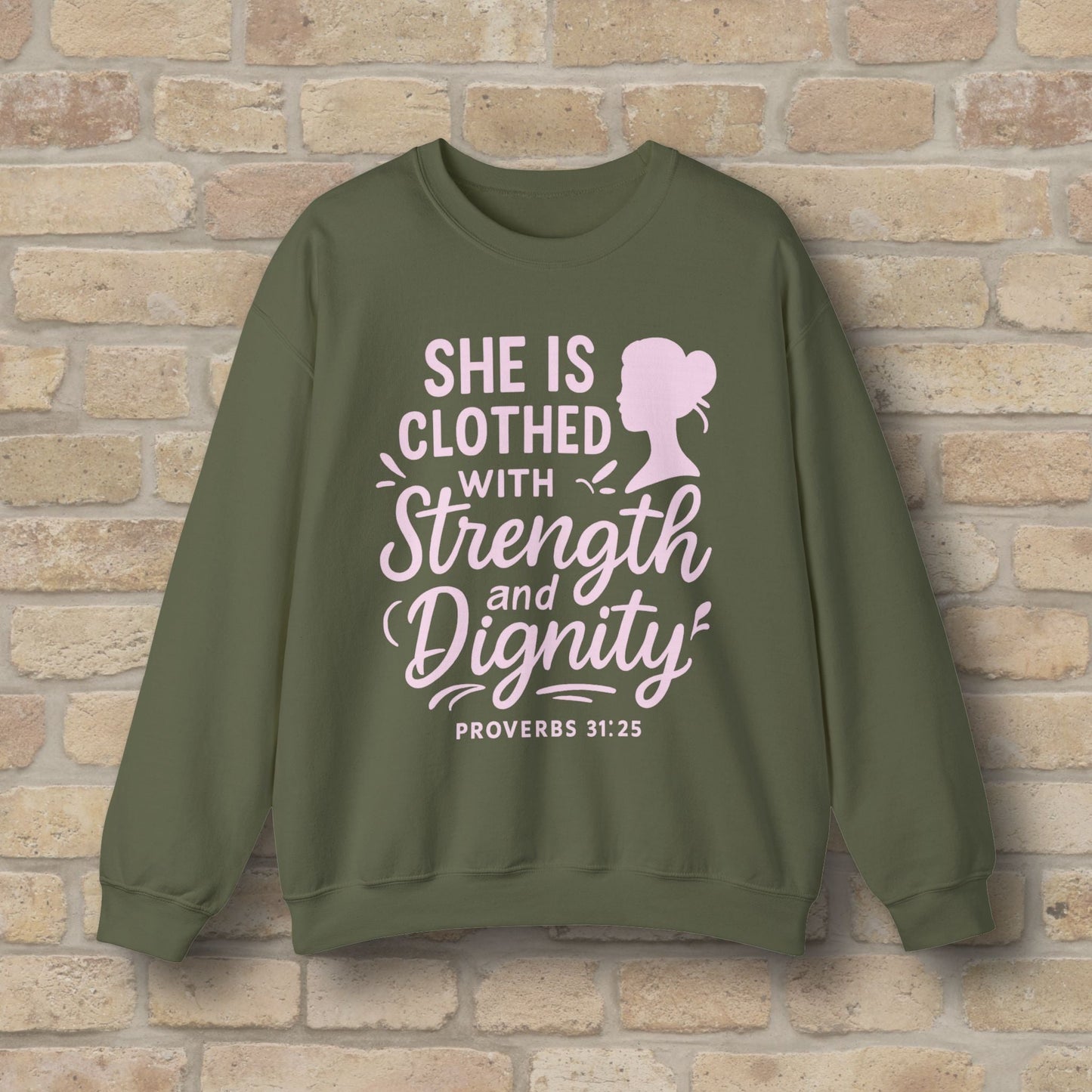 Mostly Text Her Dignified Strength Sweatshirt - Vibrant Styles