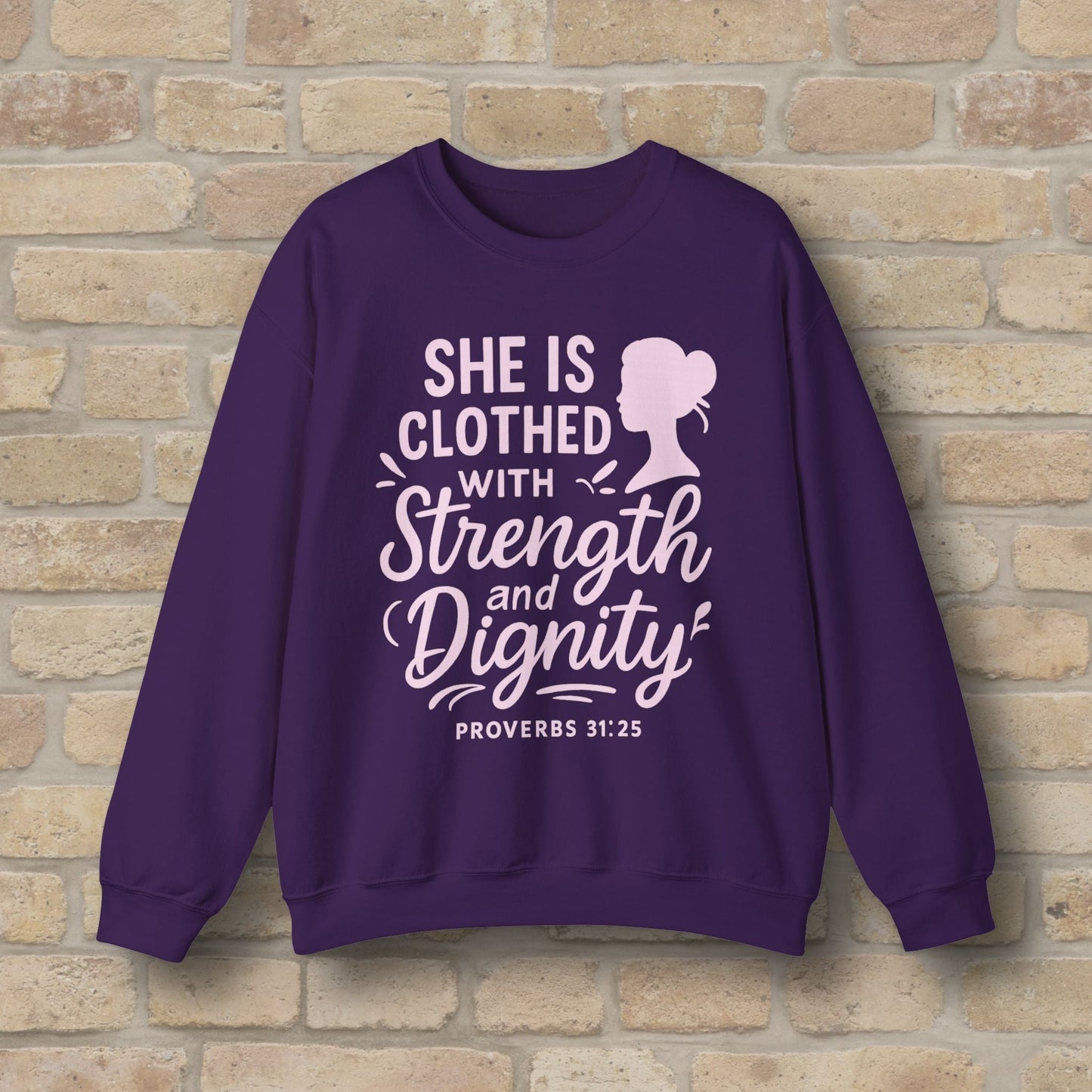 Mostly Text Her Dignified Strength Sweatshirt - Vibrant Styles