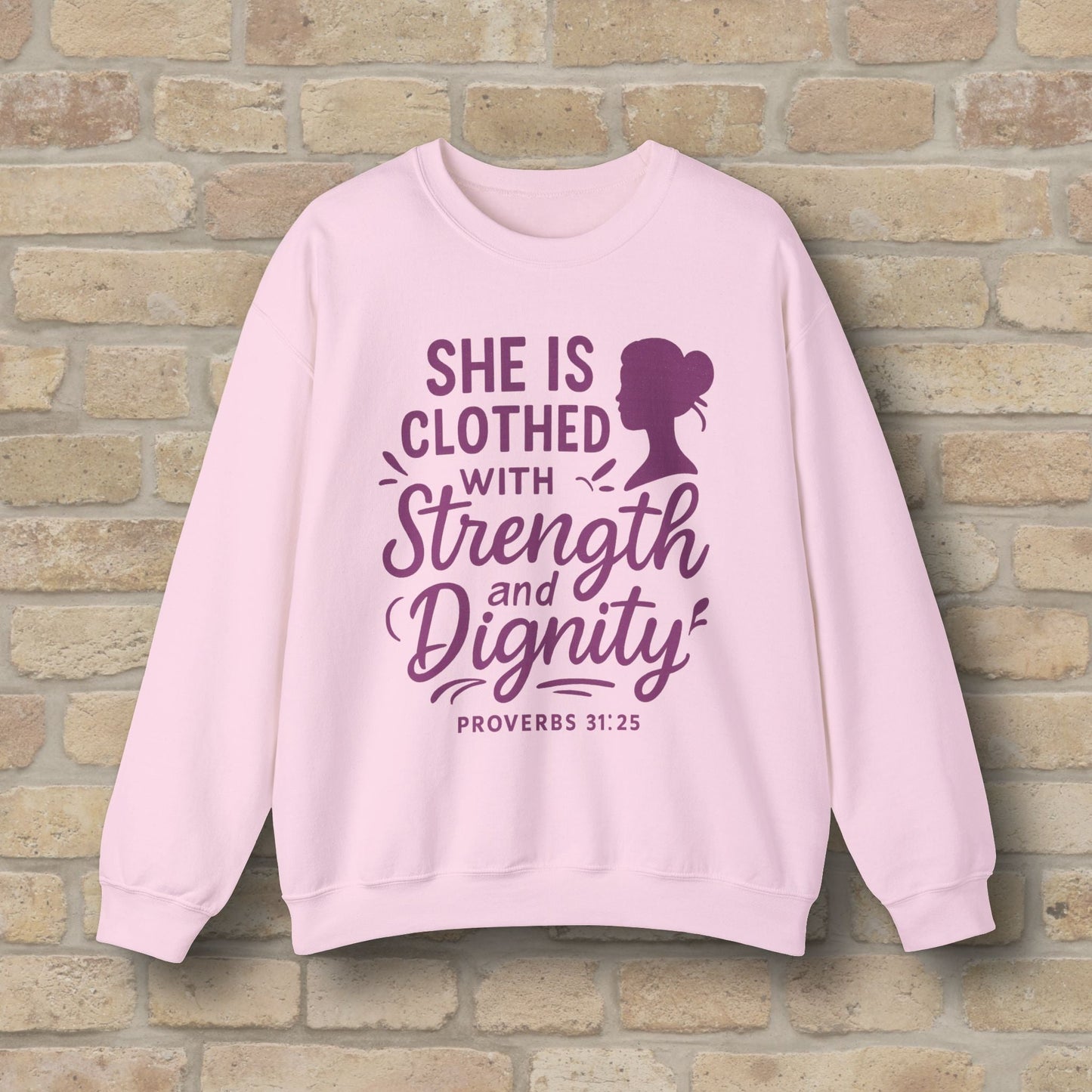Mostly Text Her Dignified Strength Sweatshirt - Vibrant Styles
