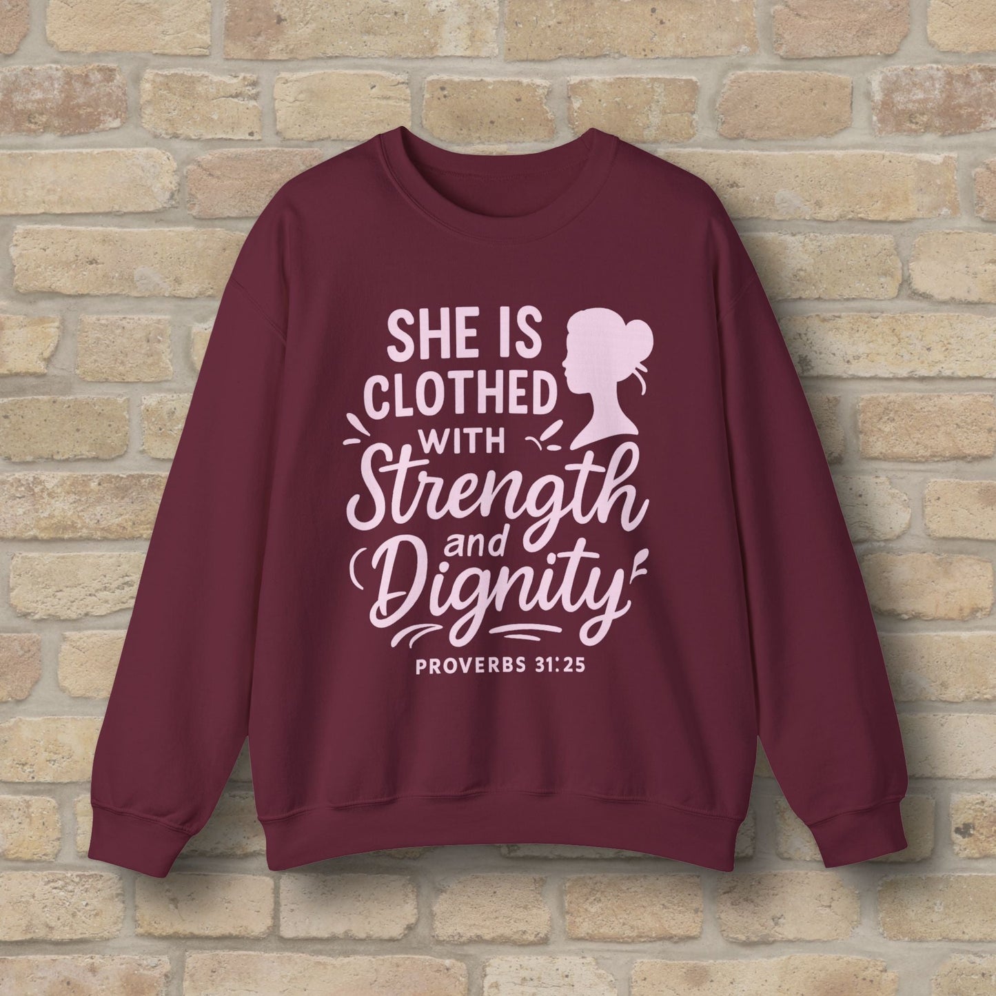Mostly Text Her Dignified Strength Sweatshirt - Vibrant Styles