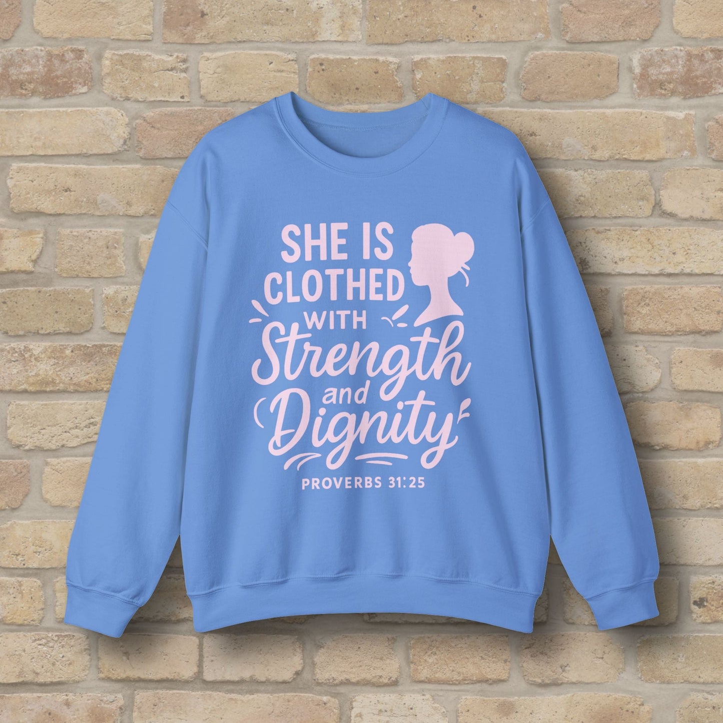 Mostly Text Her Dignified Strength Sweatshirt - Vibrant Styles