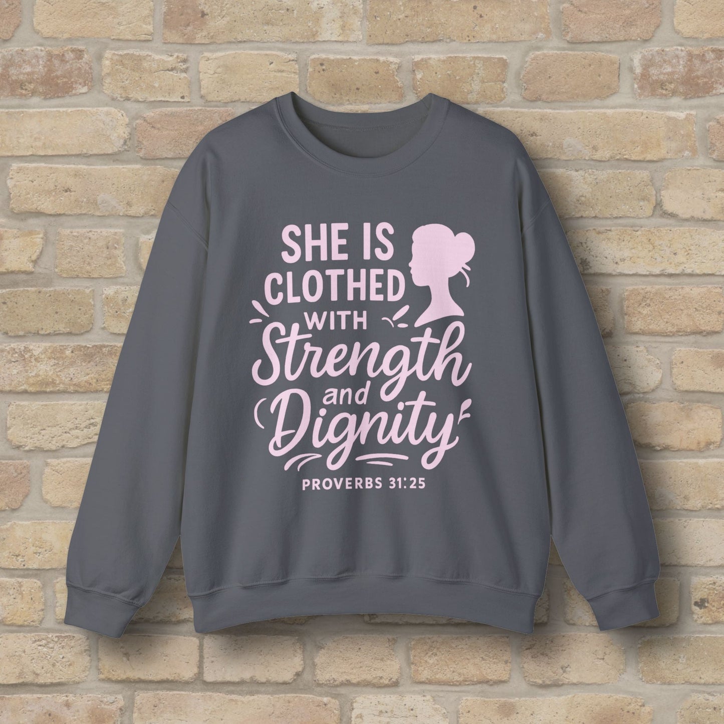 Mostly Text Her Dignified Strength Sweatshirt - Vibrant Styles