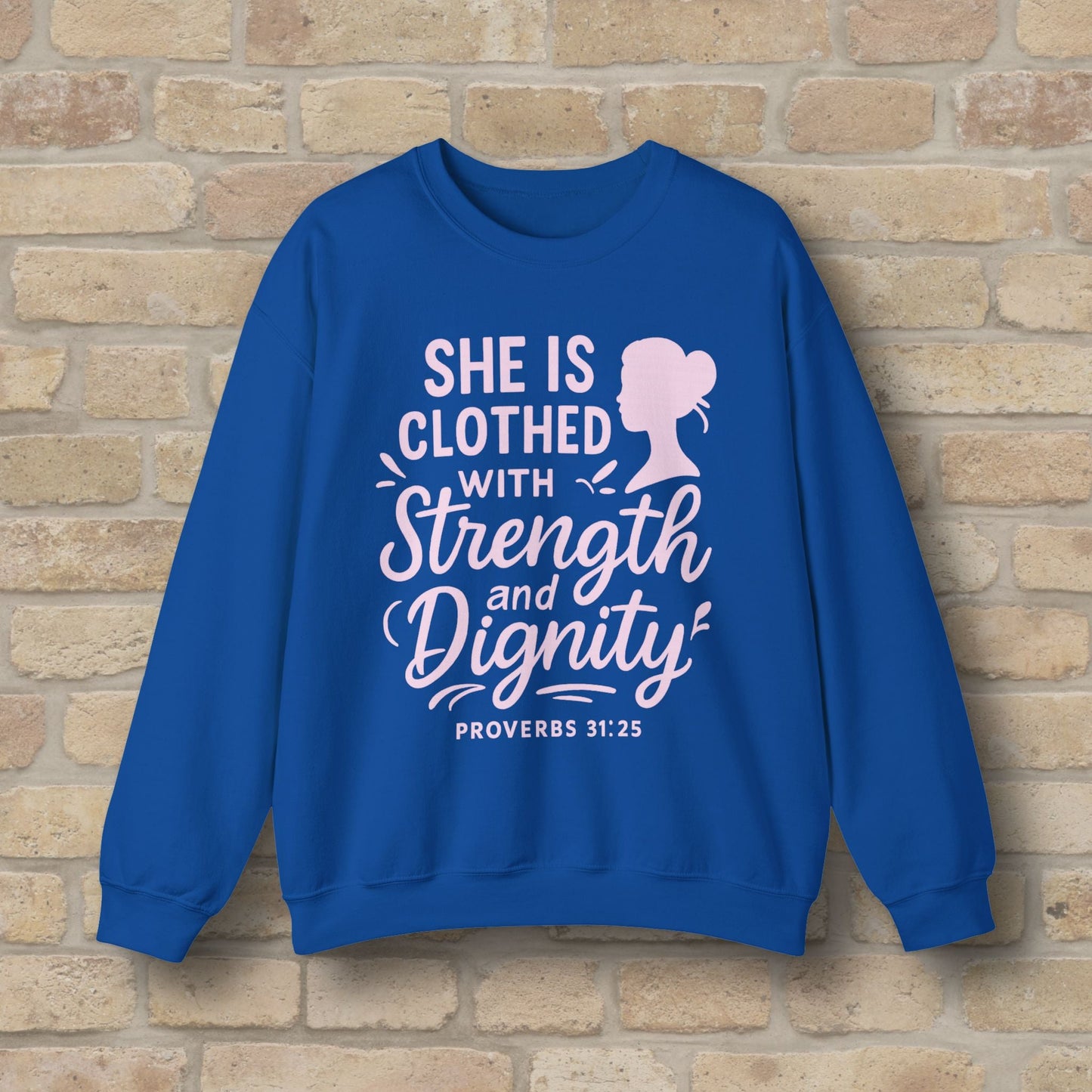 Mostly Text Her Dignified Strength Sweatshirt - Vibrant Styles