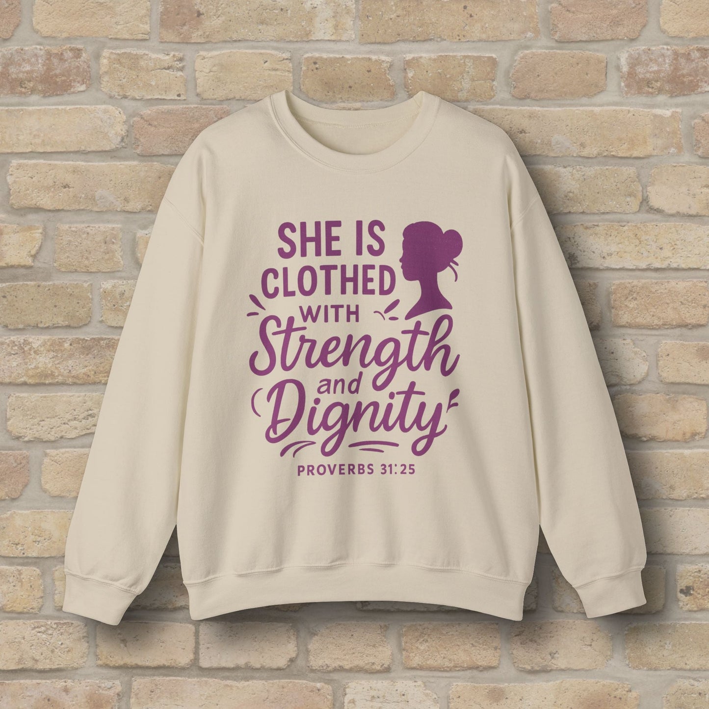 Mostly Text Her Dignified Strength Sweatshirt - Vibrant Styles