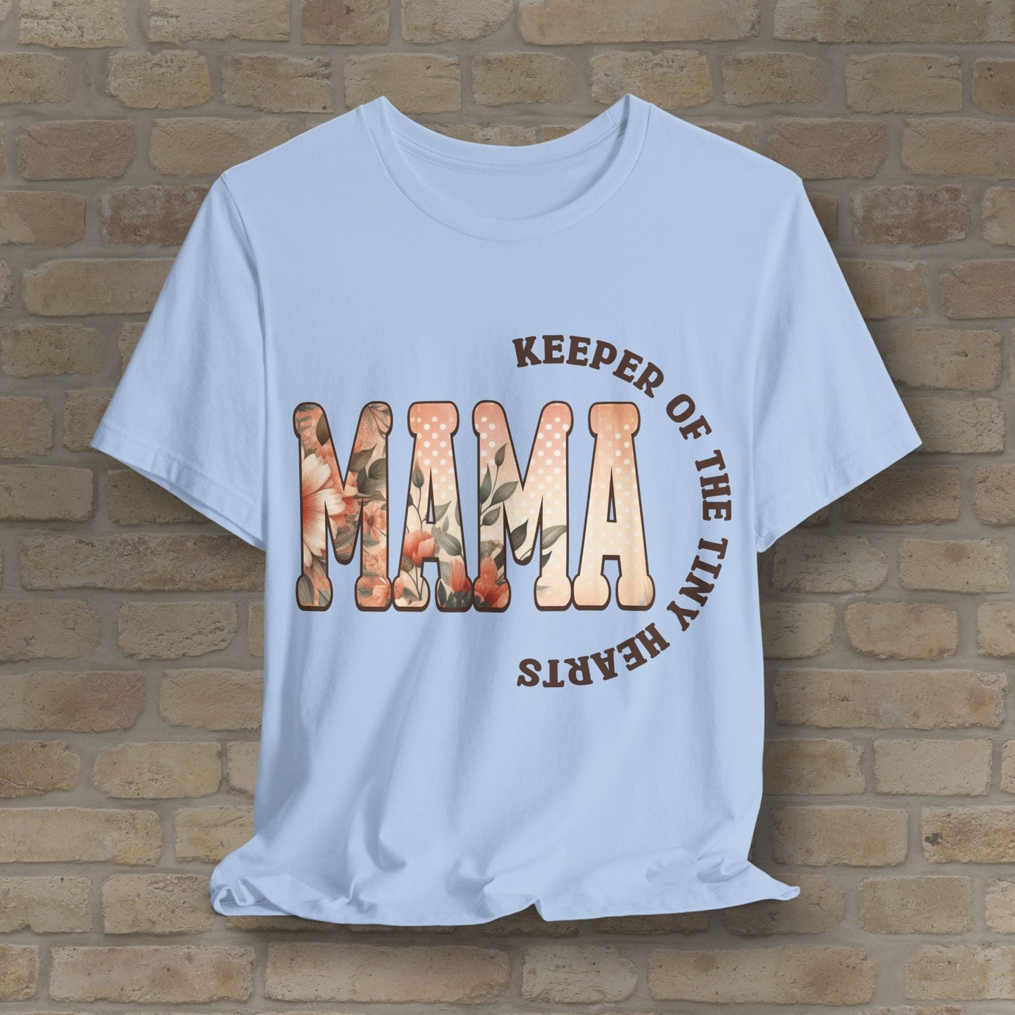 T-Shirt Keeper of the Tiny Hearts – Floral Mama Tee - Vibrant Styles