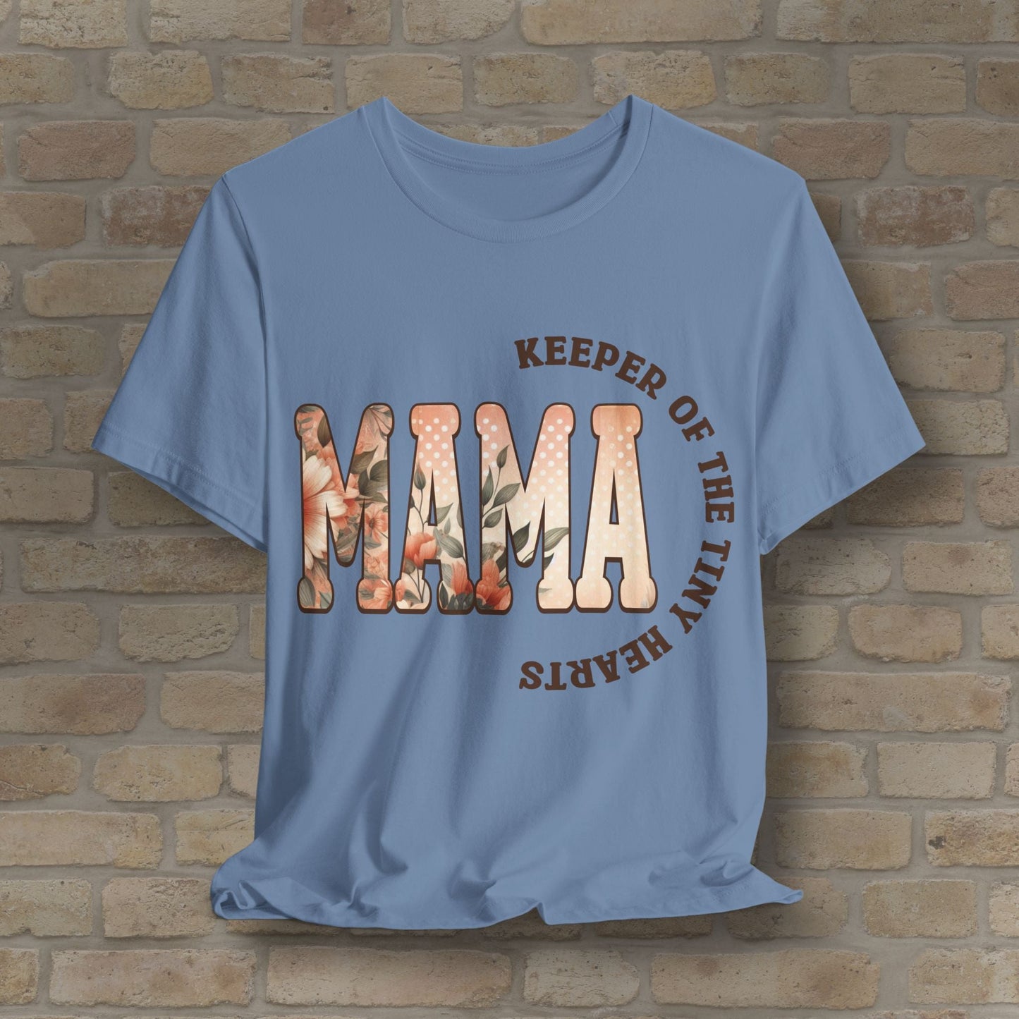 T-Shirt Keeper of the Tiny Hearts – Floral Mama Tee - Vibrant Styles