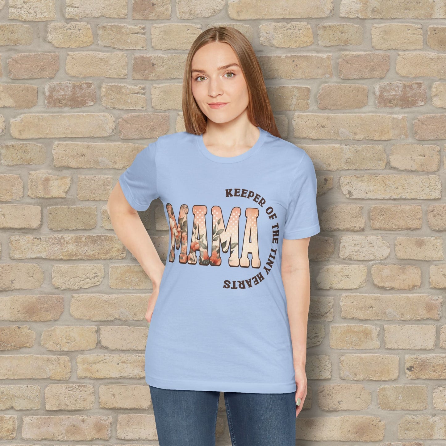 T-Shirt Keeper of the Tiny Hearts – Floral Mama Tee - Vibrant Styles