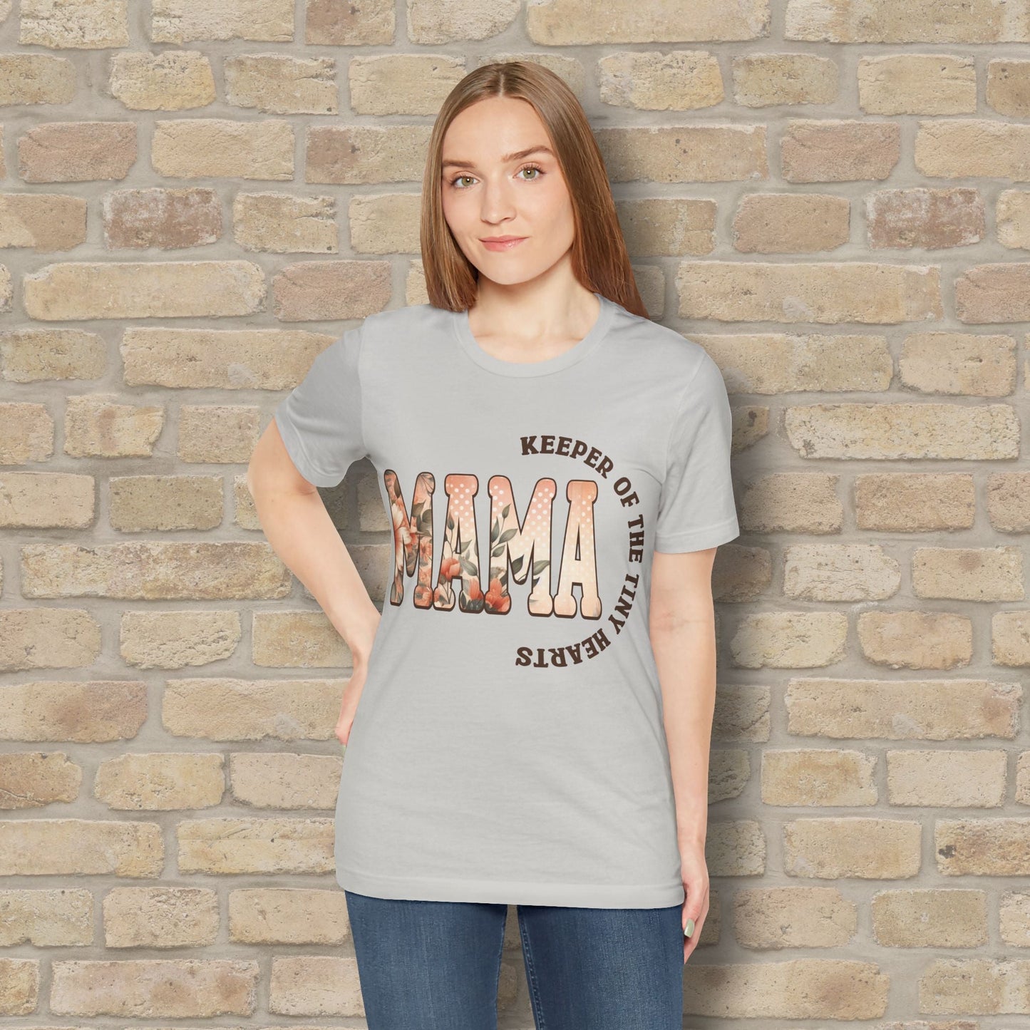 T-Shirt Keeper of the Tiny Hearts – Floral Mama Tee - Vibrant Styles