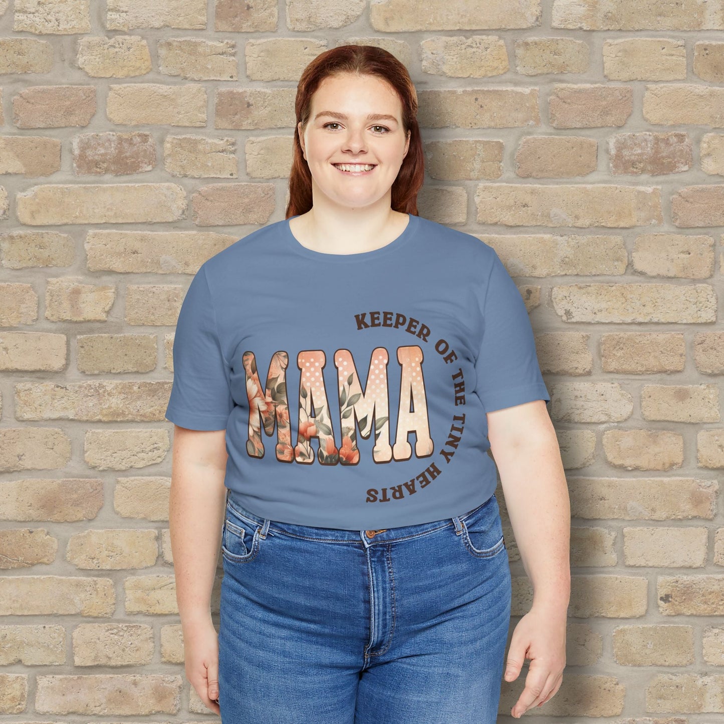 T-Shirt Keeper of the Tiny Hearts – Floral Mama Tee - Vibrant Styles