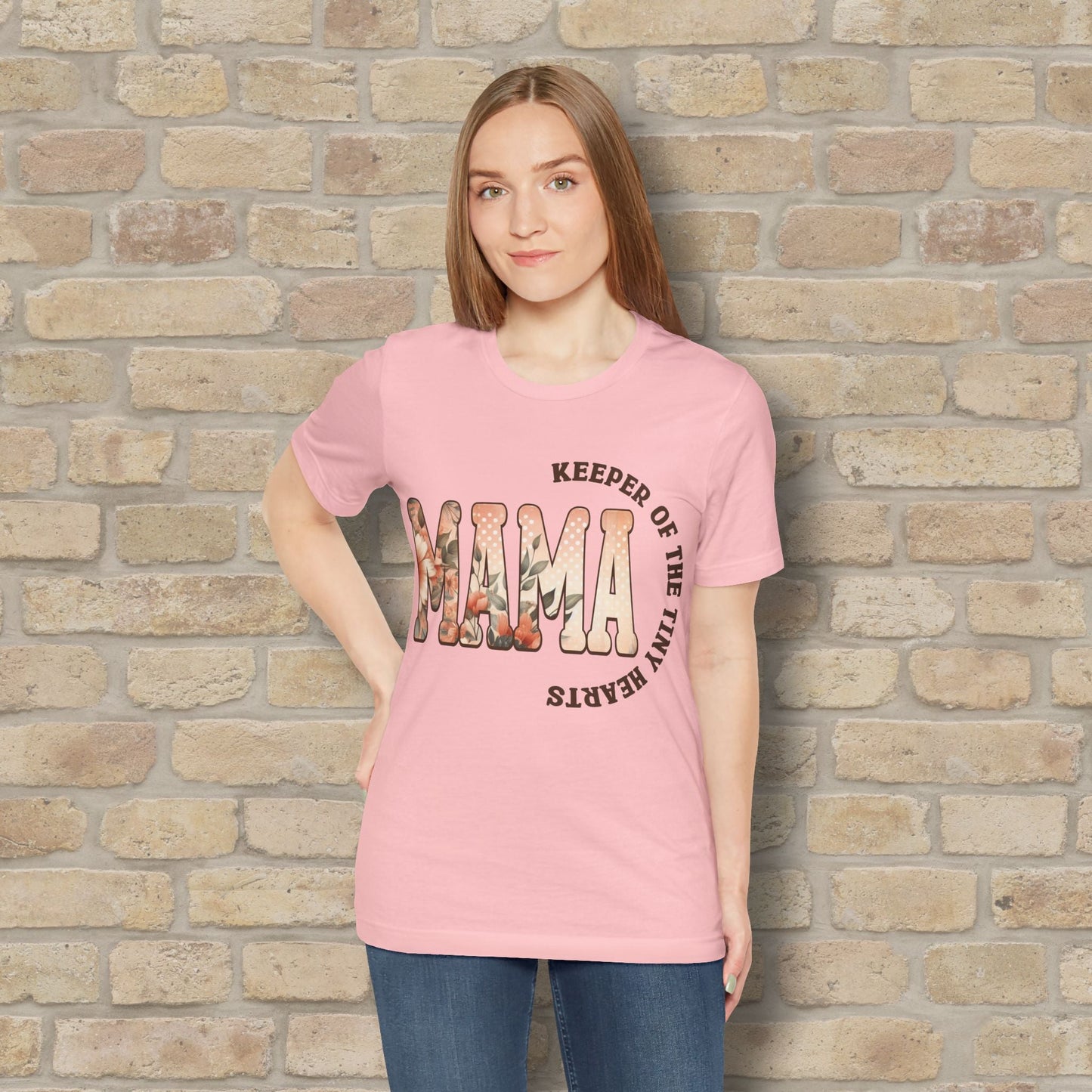 T-Shirt Keeper of the Tiny Hearts – Floral Mama Tee - Vibrant Styles