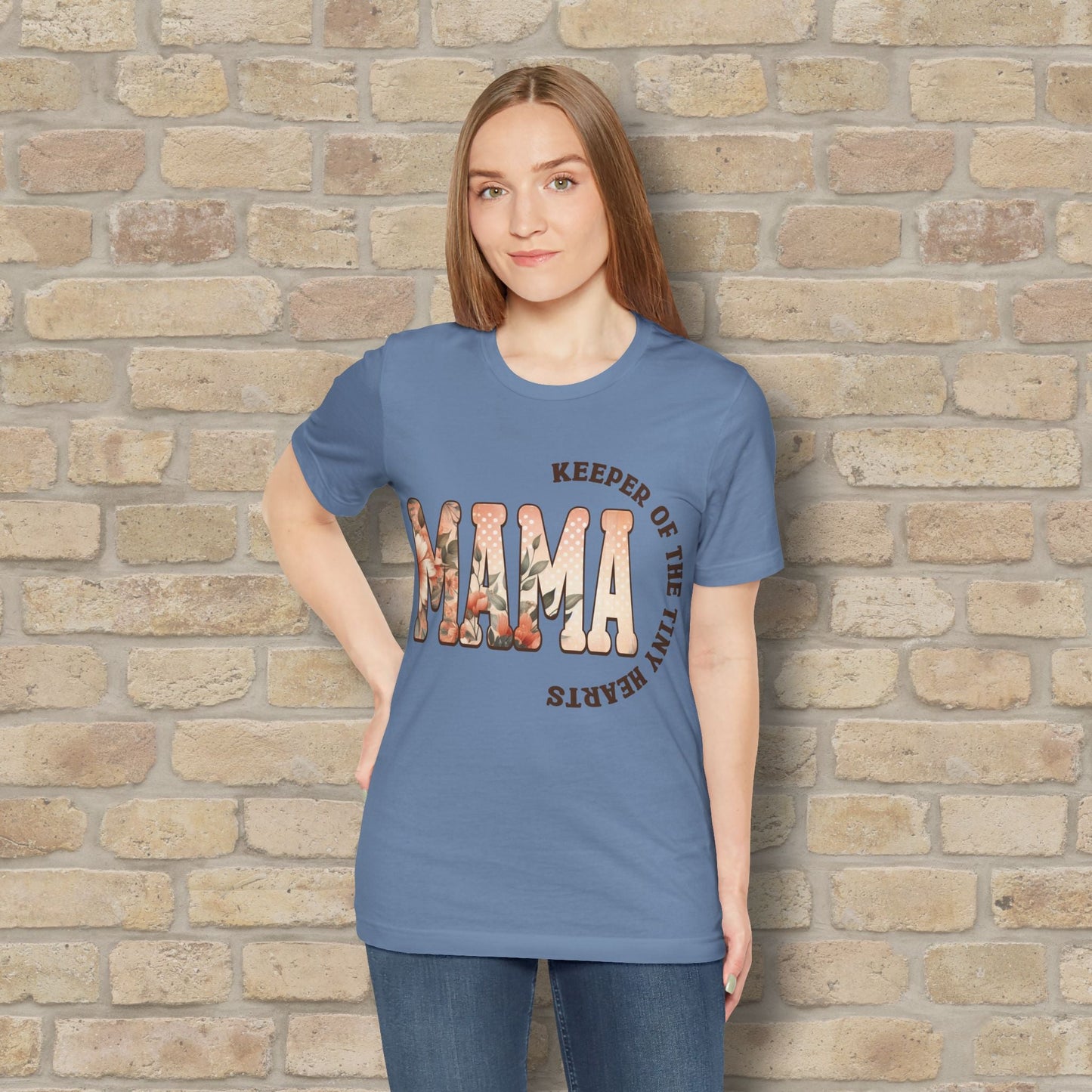 T-Shirt Keeper of the Tiny Hearts – Floral Mama Tee - Vibrant Styles