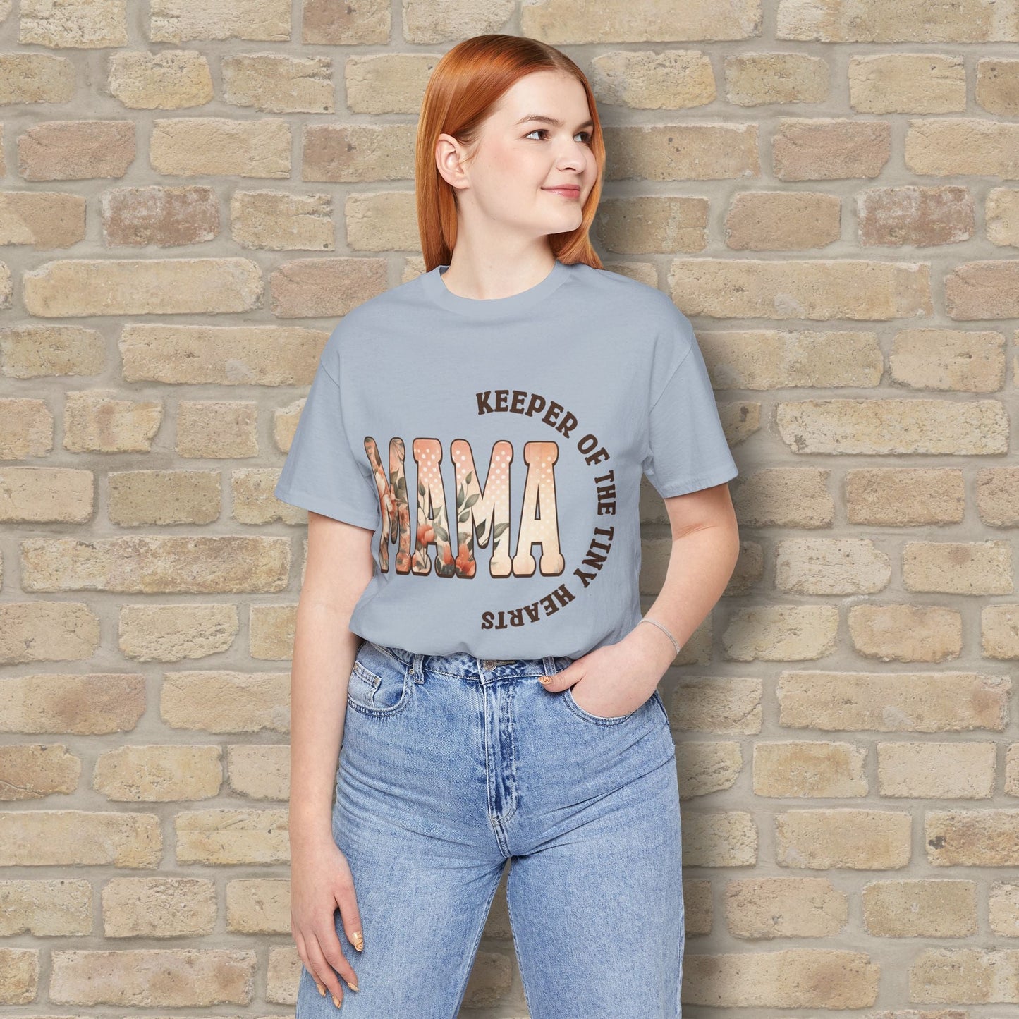 T-Shirt Keeper of the Tiny Hearts – Floral Mama Tee - Vibrant Styles