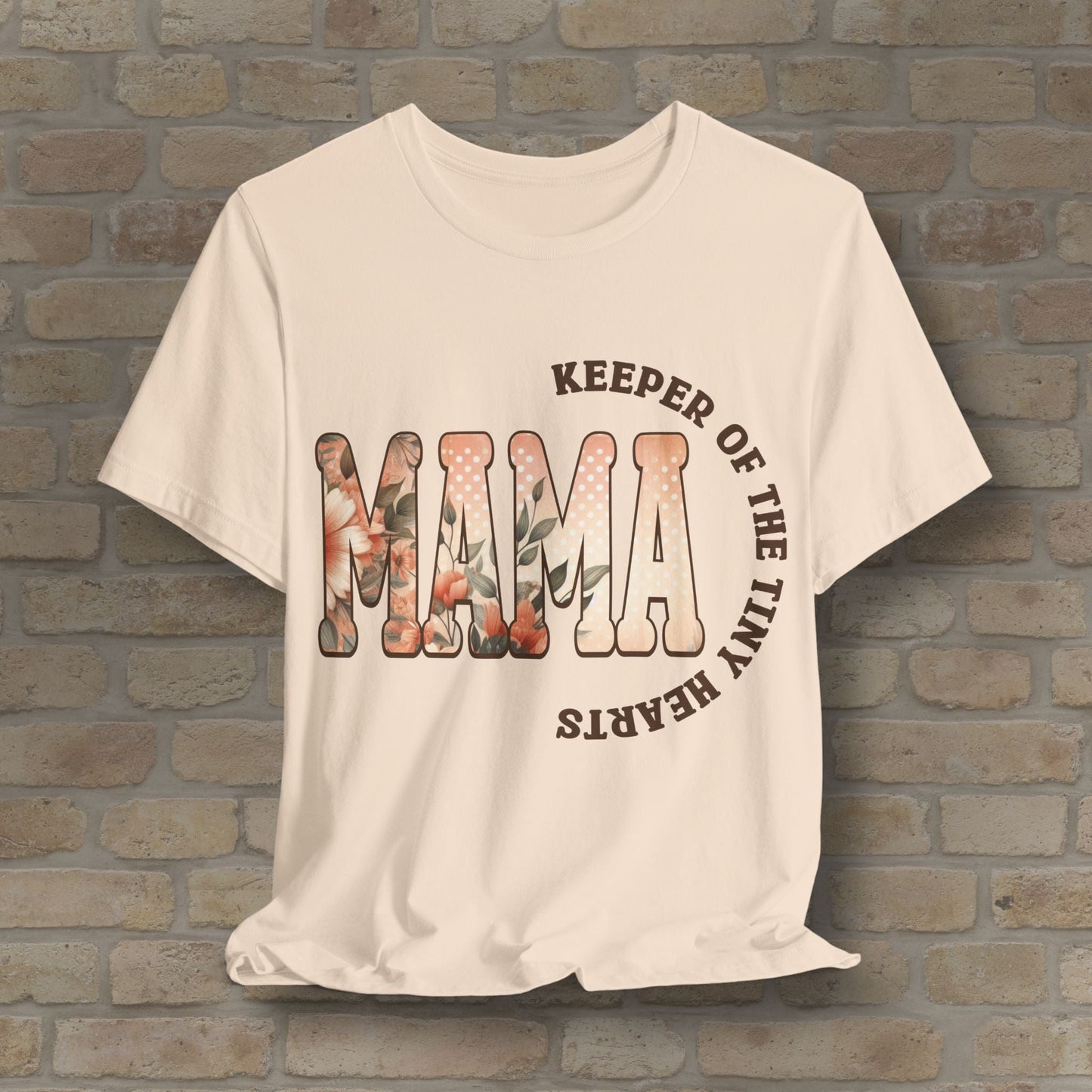 T-Shirt Keeper of the Tiny Hearts – Floral Mama Tee - Vibrant Styles