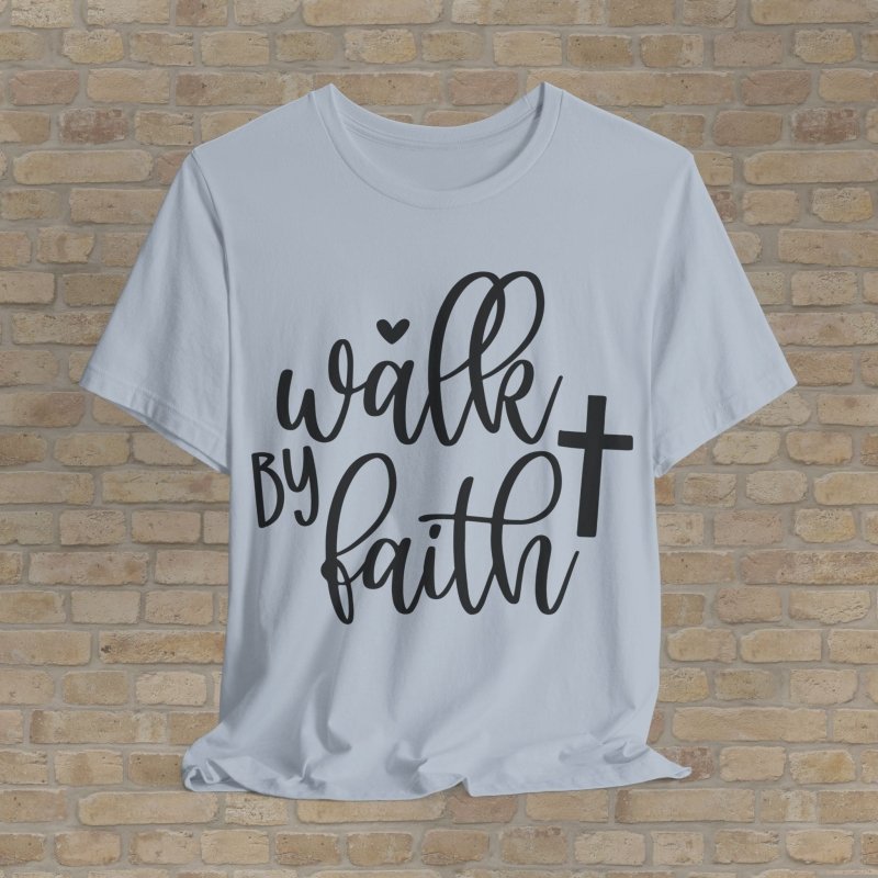 Mostly Text T-Shirts Living By Faith Tee - Vibrant Styles