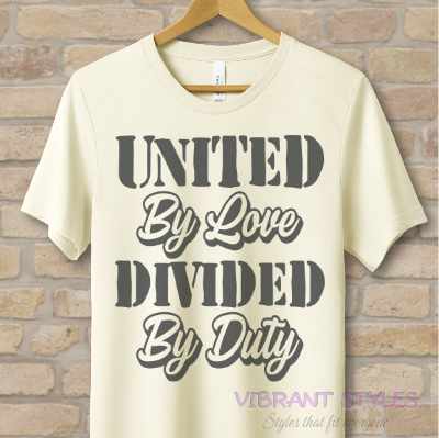 Text Only T-Shirts Love & Duty Tee - Vibrant Styles