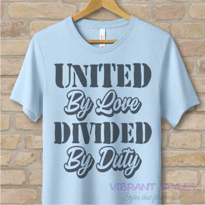 Text Only T-Shirts Love & Duty Tee - Vibrant Styles