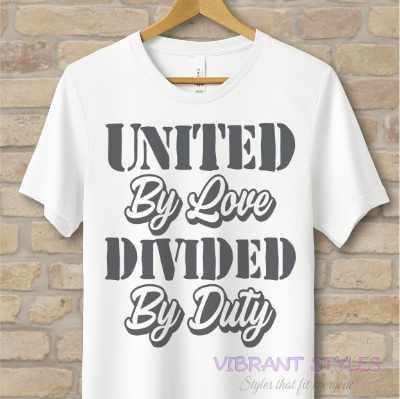 Text Only T-Shirts Love & Duty Tee - Vibrant Styles