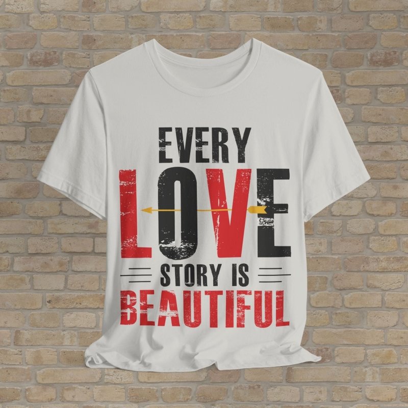 Text Only T-Shirts Love Story Tee - Vibrant Styles