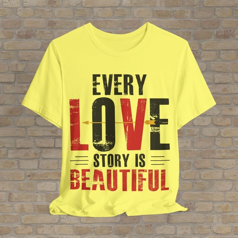 Text Only T-Shirts Love Story Tee - Vibrant Styles